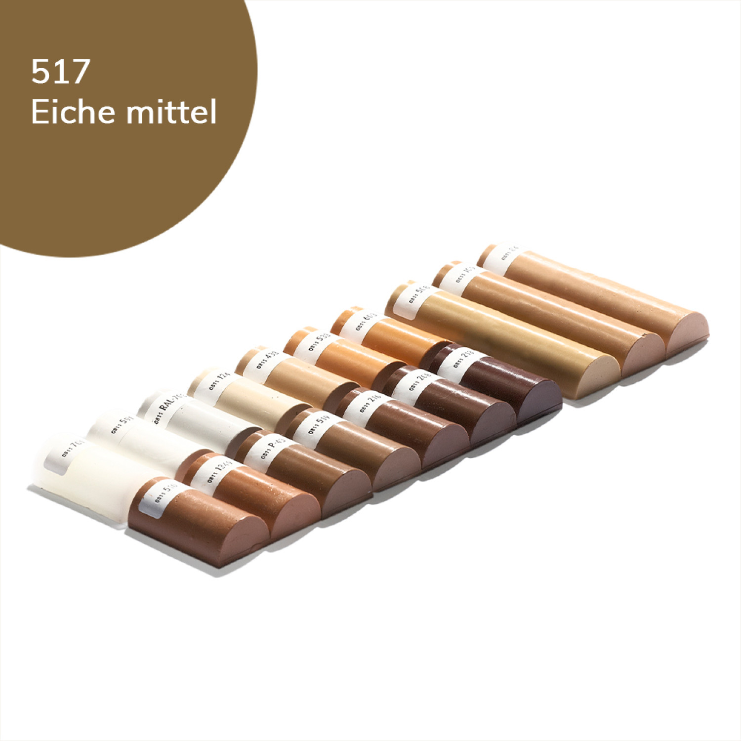 Weichwachs 100 Eiche mittel-517 Halbstange - Bao Chemie