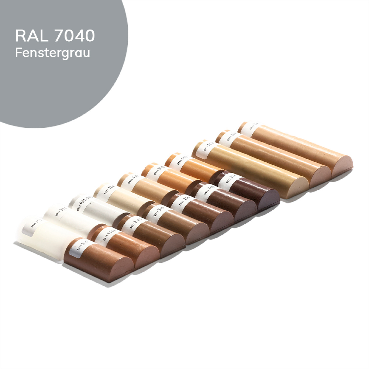 Weichwachs 100 Fenstergrau RAL 7040 Halbstange - Bao Chemie