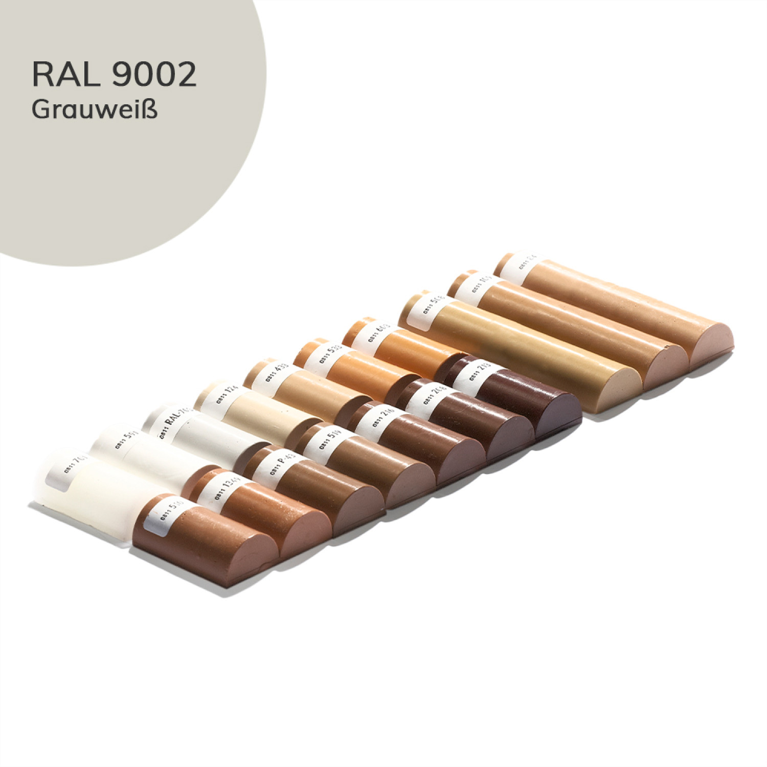 Weichwachs 100 Grauweiß RAL 9002 Halbstange - Bao Chemie