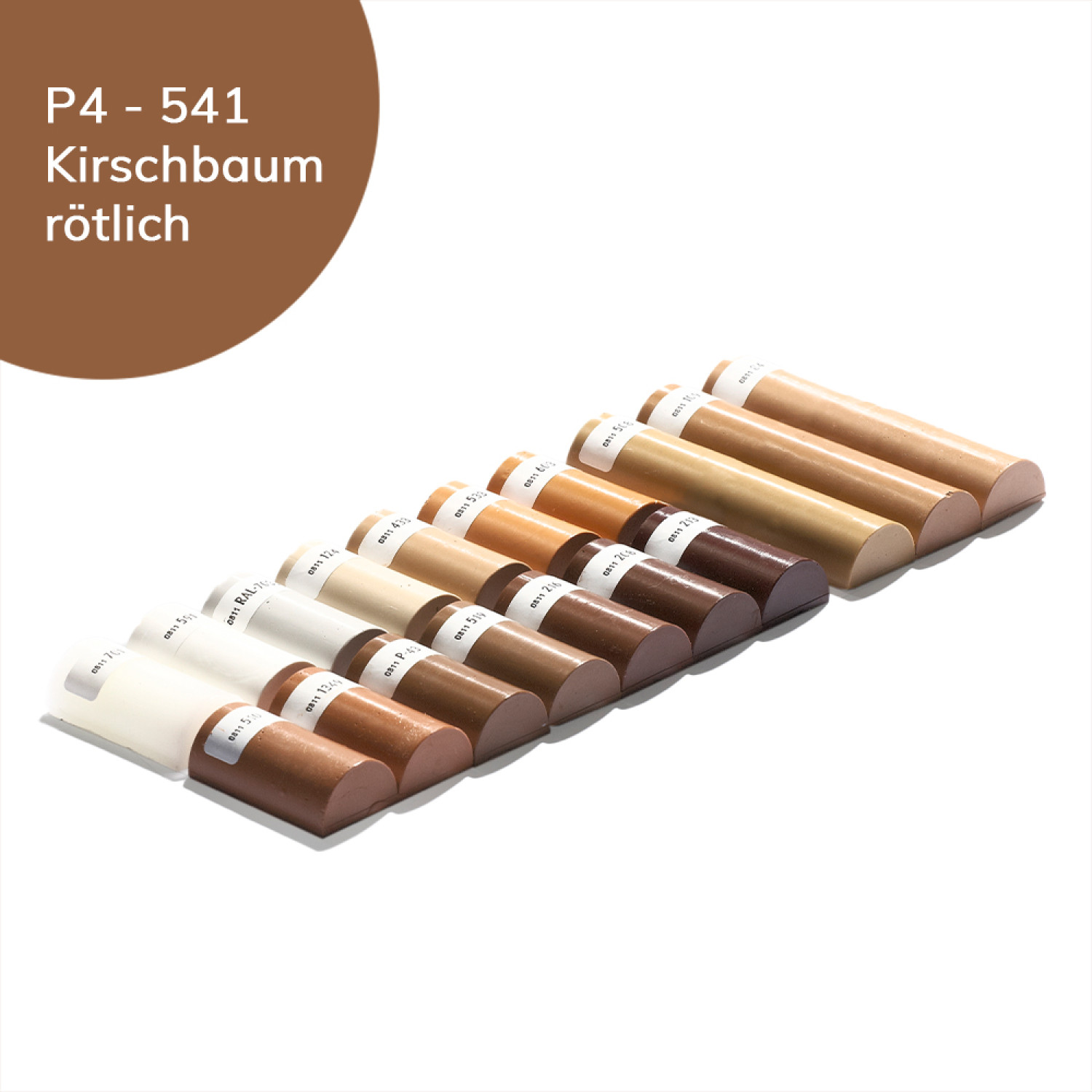 Ansicht von Weichwachs 100 Kirschbaum rötlich P4-541 Halbstange - Bao Chemie