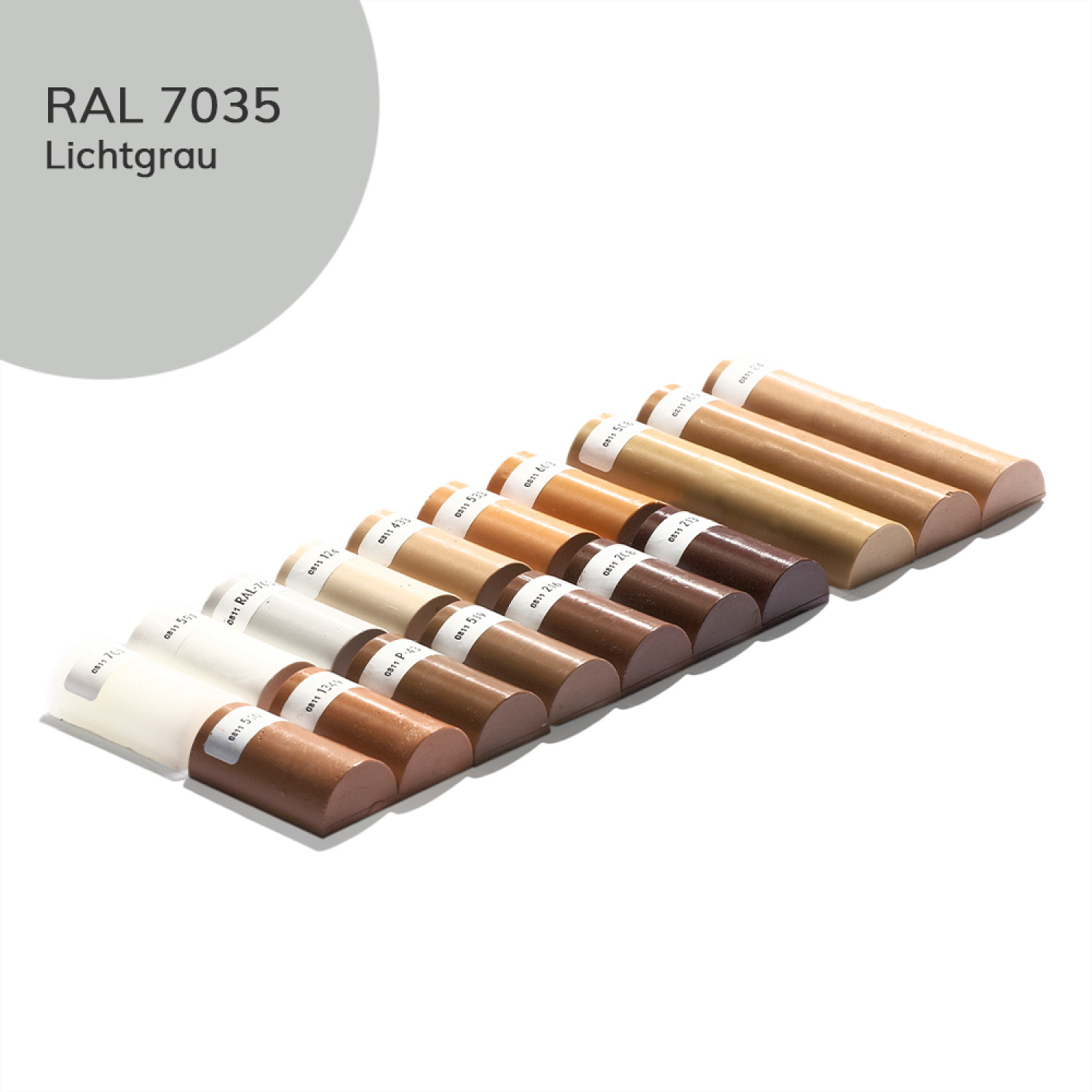Weichwachs 100 Lichtgrau RAL 7035 Halbstange - Bao Chemie