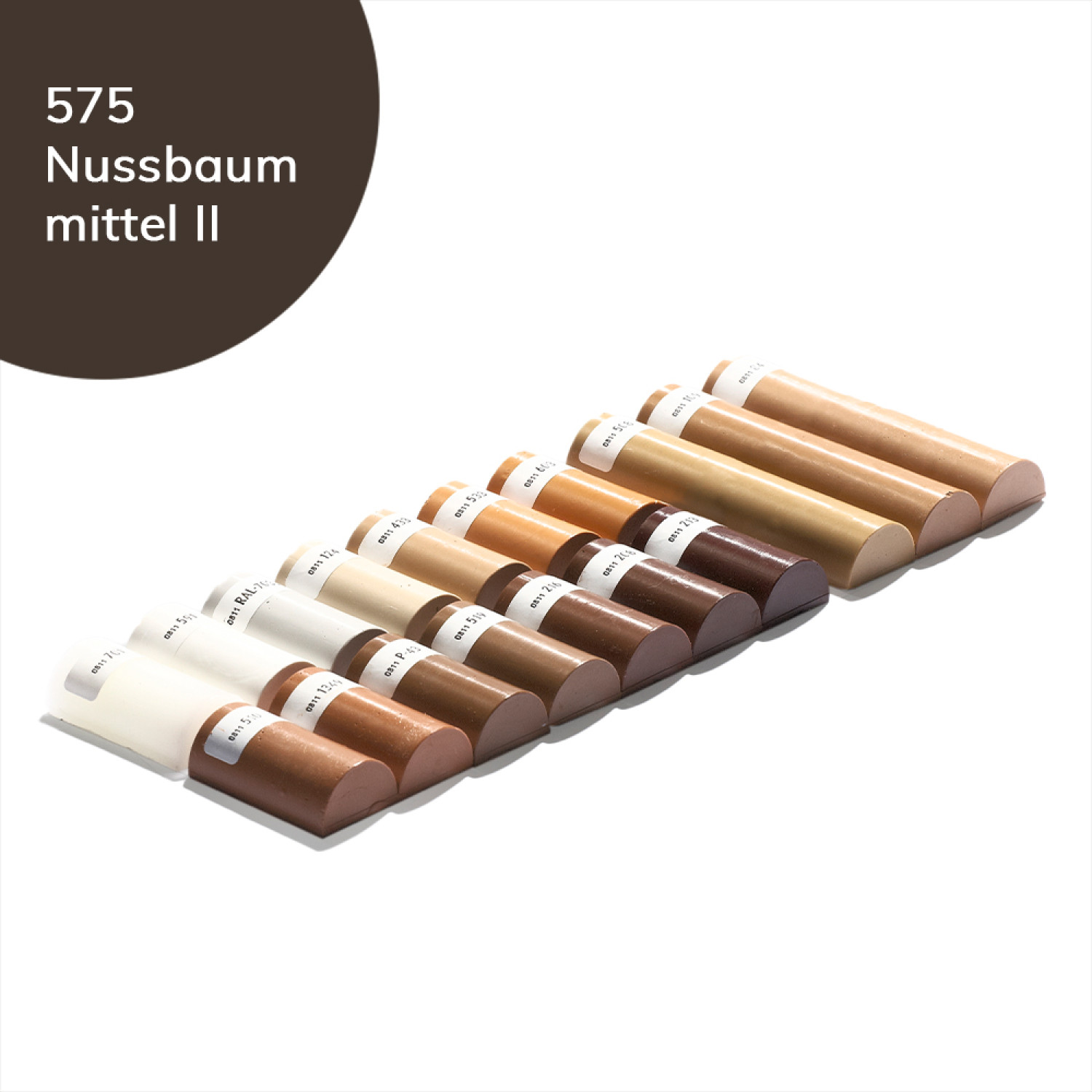 Weichwachs 100 Nussbaum mittel II-575 Halbstange - Bao Chemie