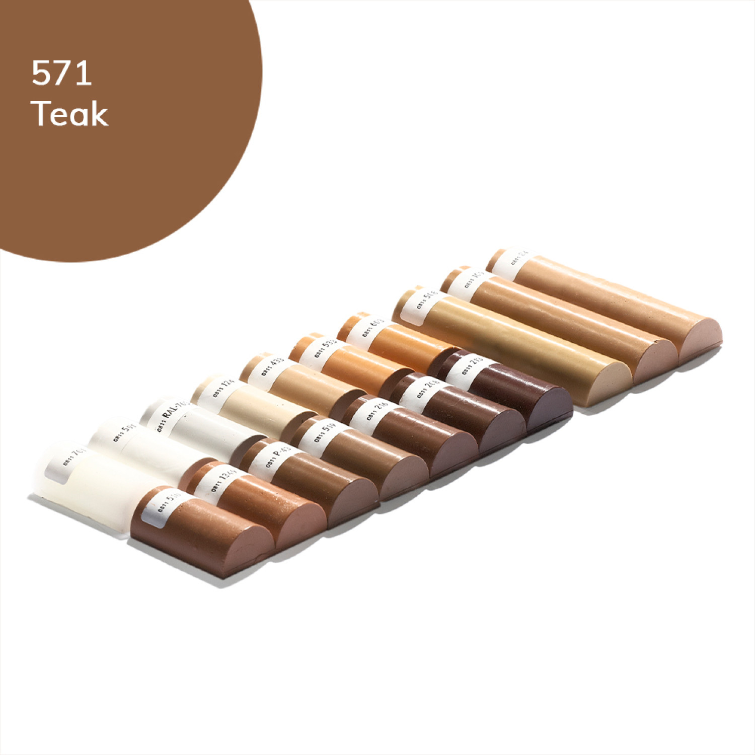 Weichwachs 100 Teak-571 Halbstange - Bao Chemie