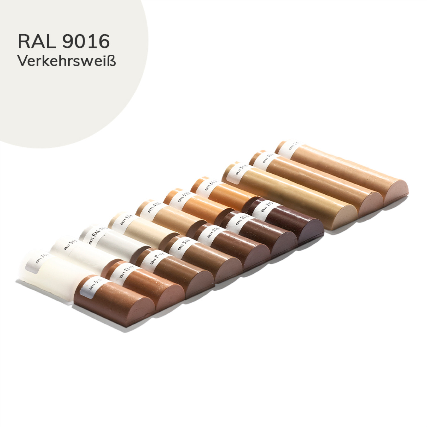 Ansicht von Weichwachs 100 Verkehrsweiß RAL 9016 Halbstange - Bao Chemie