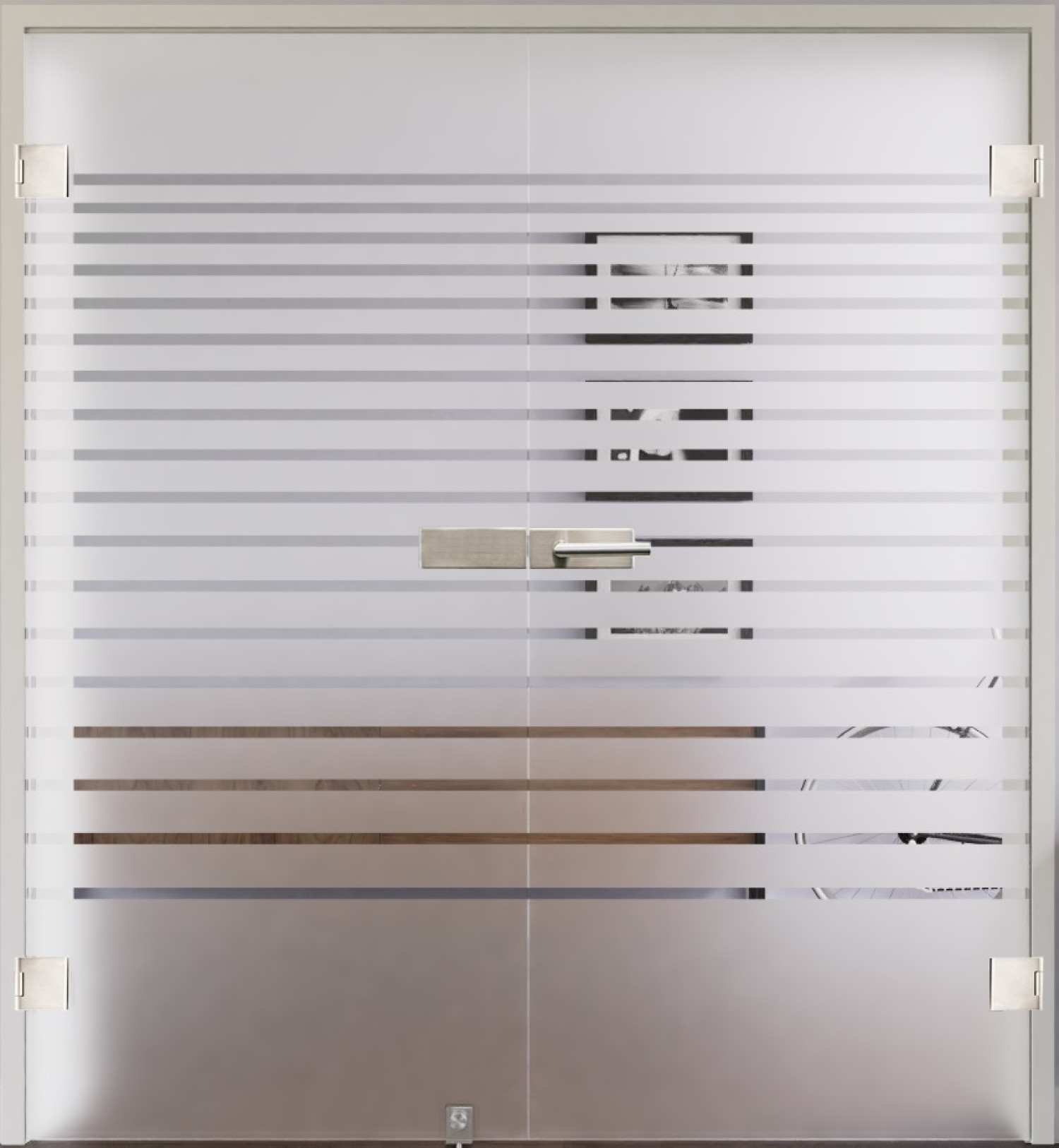 Bild mit Modell 372 Ganzglas Doppelflügeltür