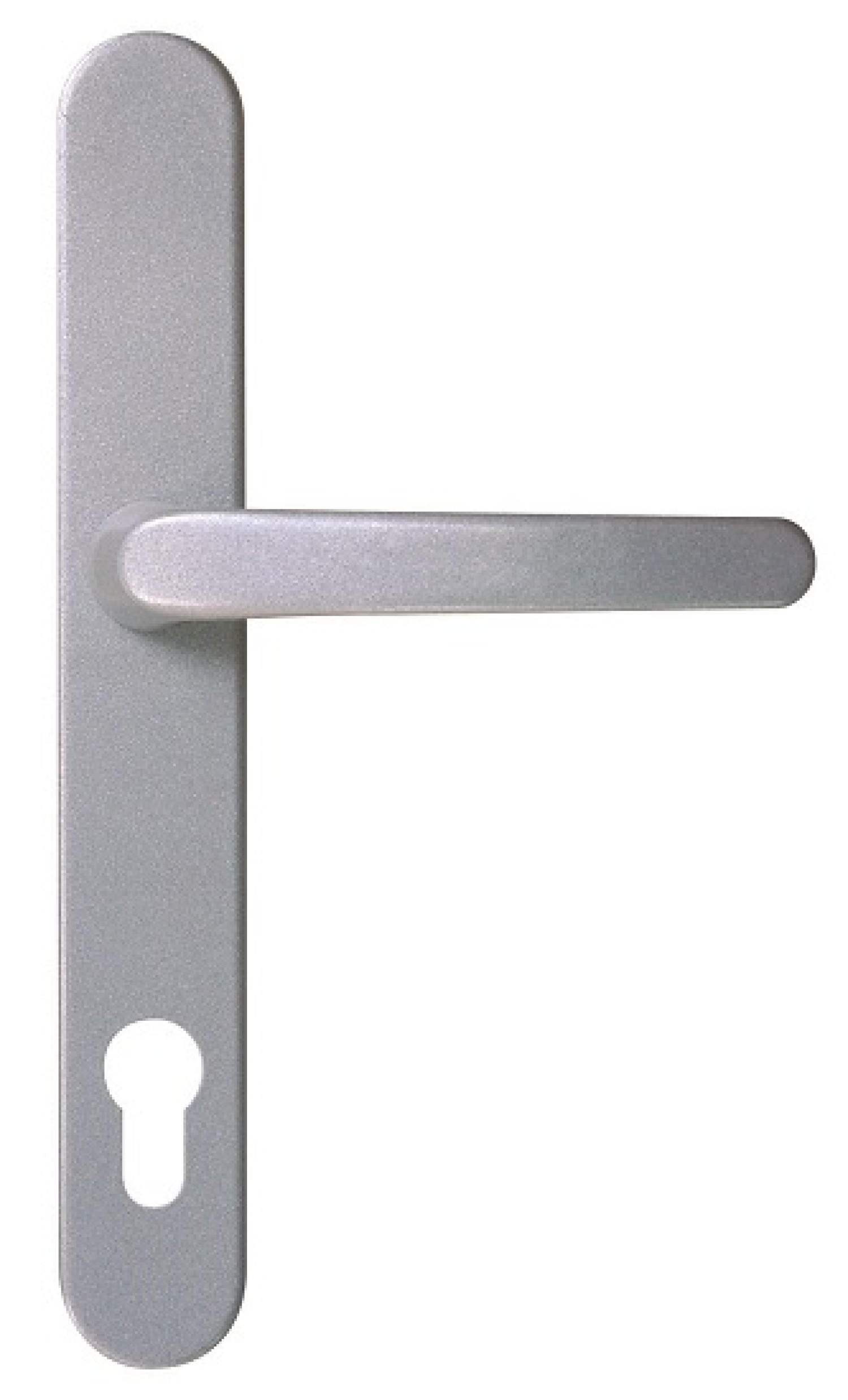 Compact 72 silber Langschild Schutzbeschlag für Nebeneingangstüren - Interio