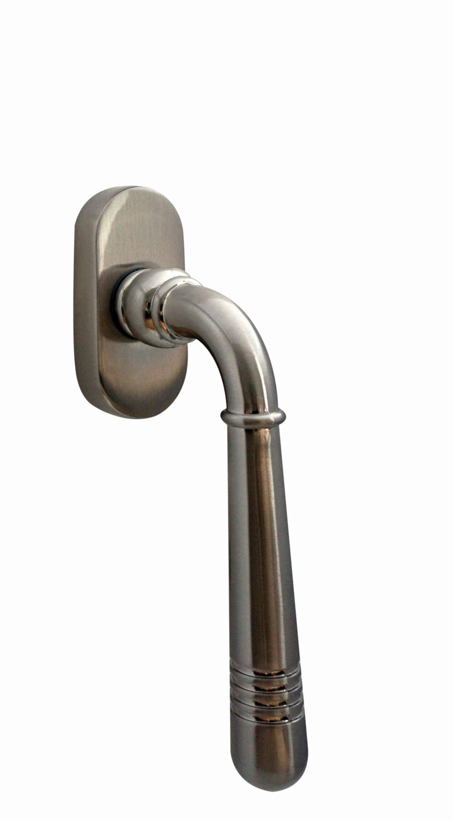 PROGRIFF Fenstergriff Helena Zamak Nickel matt Ovalrosetten