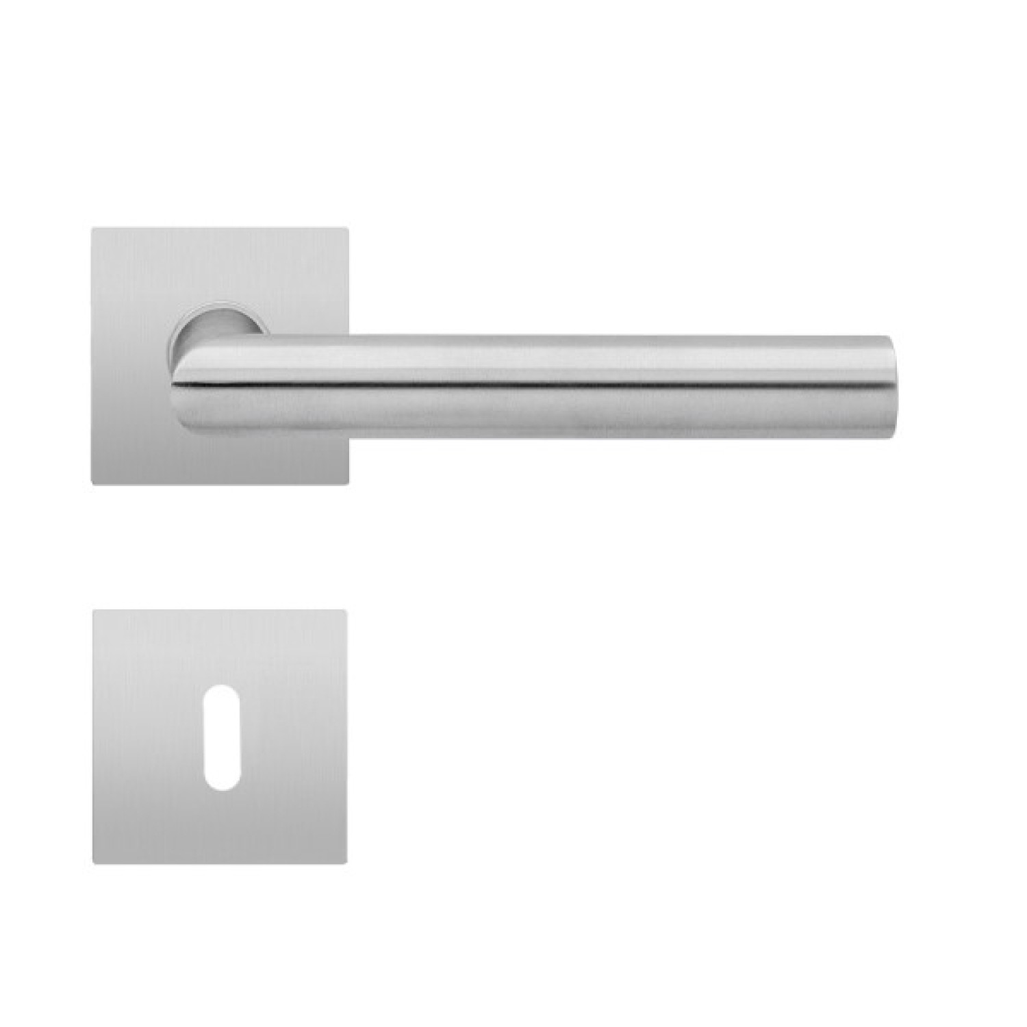 KARCHER DESIGN Türgriff Rhodos EPL28 Q Edelstahl matt quadratische Planrosette 