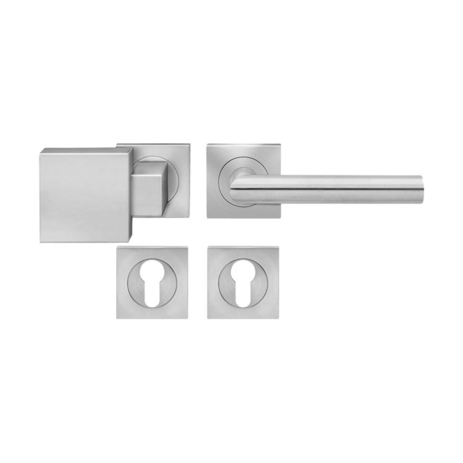 KARCHER DESIGN Rhodos ER28Q Edelstahl matt Quadratrosette Wechselgarnitur