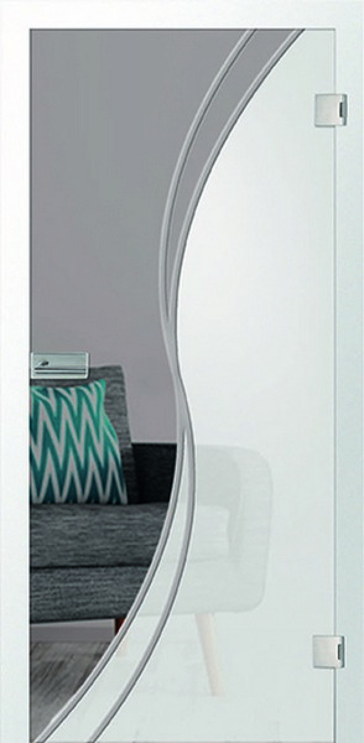 Bild von Er 55 Rillenschliff Glastür teilflächig matt - Erkelenz