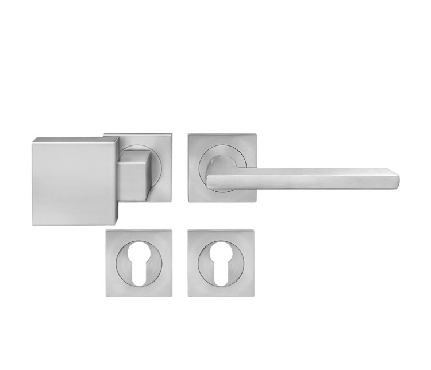 Montana ER/FS 54Q Edelstahl matt Quadratrosette Wechselgarnitur - Karcher Design