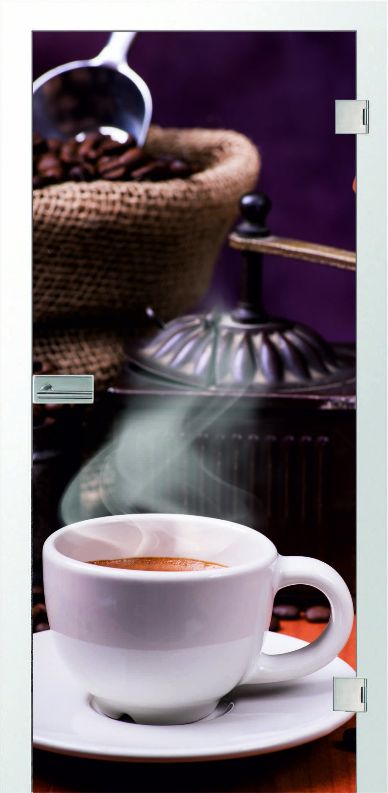 ERKELENZ Glastür Coffee 2 Fotoprint