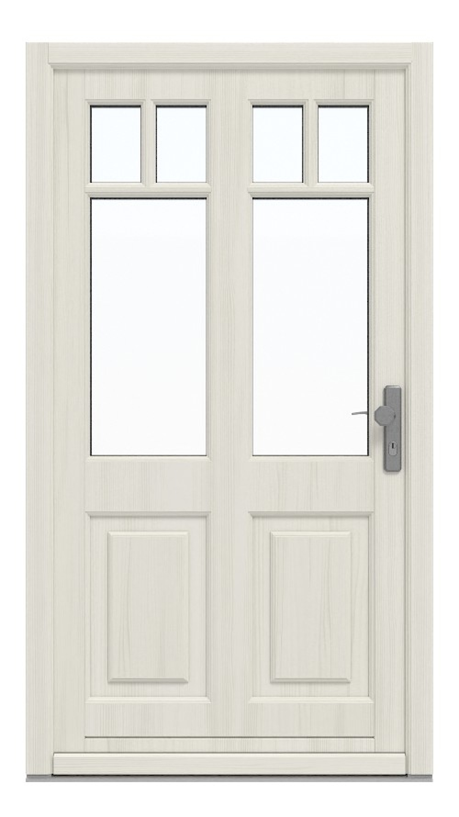 Kneer Haustür Holz 302 Fichte NCS-S-1500-N-Fichte NCS-S-1500-N Frontansicht außen
