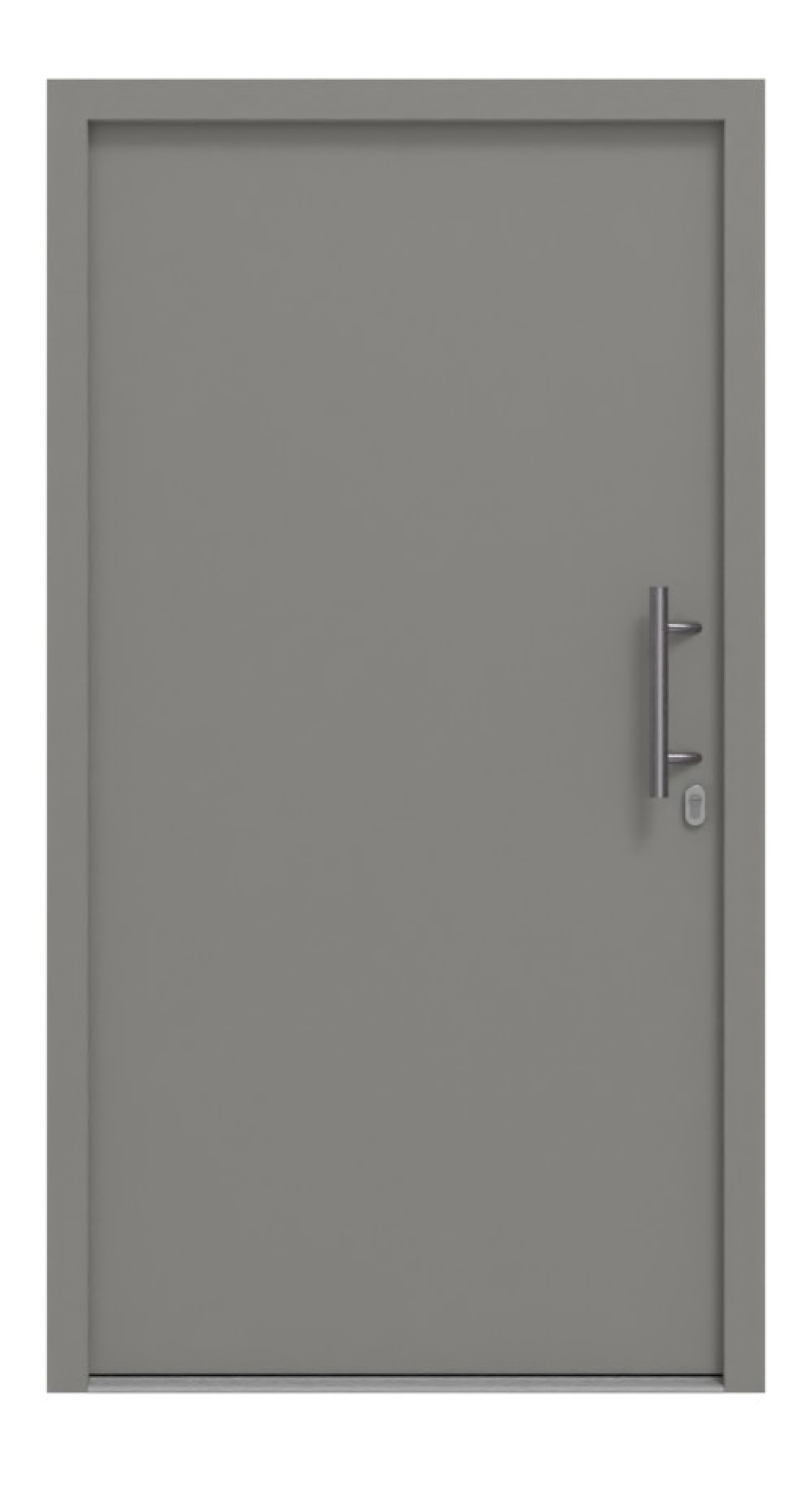 Motiv 010 der Stahl-Aluminium Haustür Thermo46 - Aussenseite in RAL 9007 Graualuminium seidenmatt