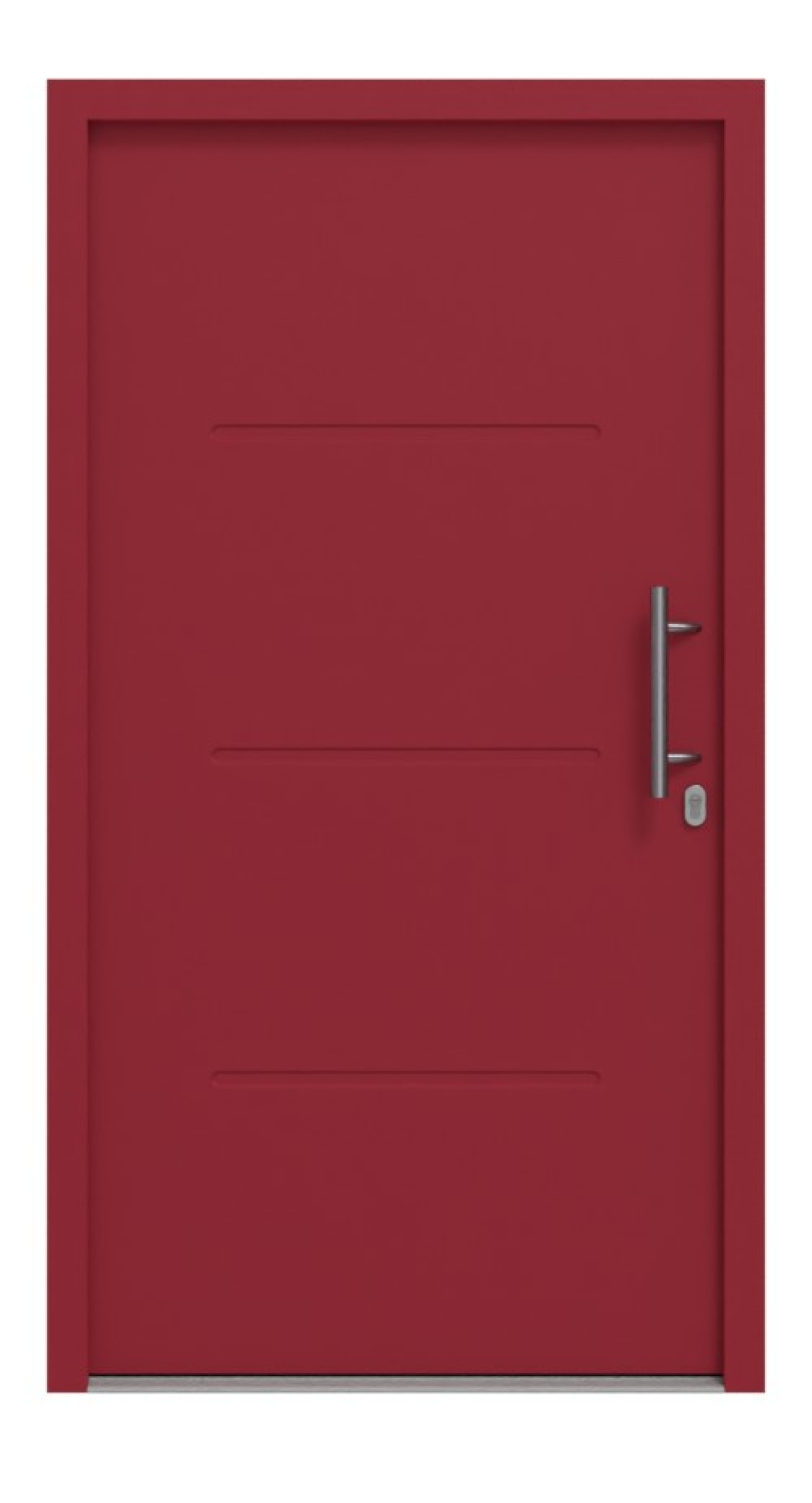 Hörmann Haustür Thermo46 515 RAL 3003-RAL 3003 Frontansicht außen