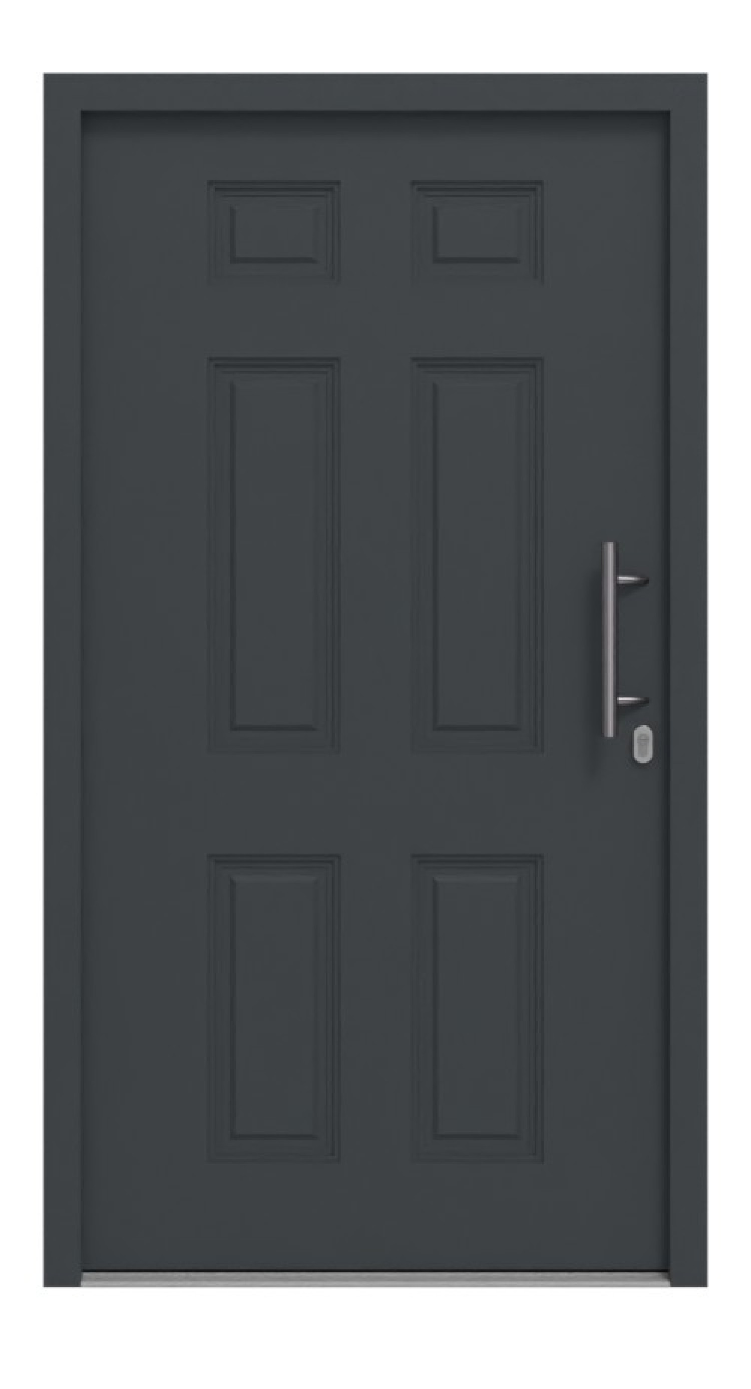 Hörmann Haustür Thermo46 100 RAL 7016-RAL 7016 Frontansicht außen