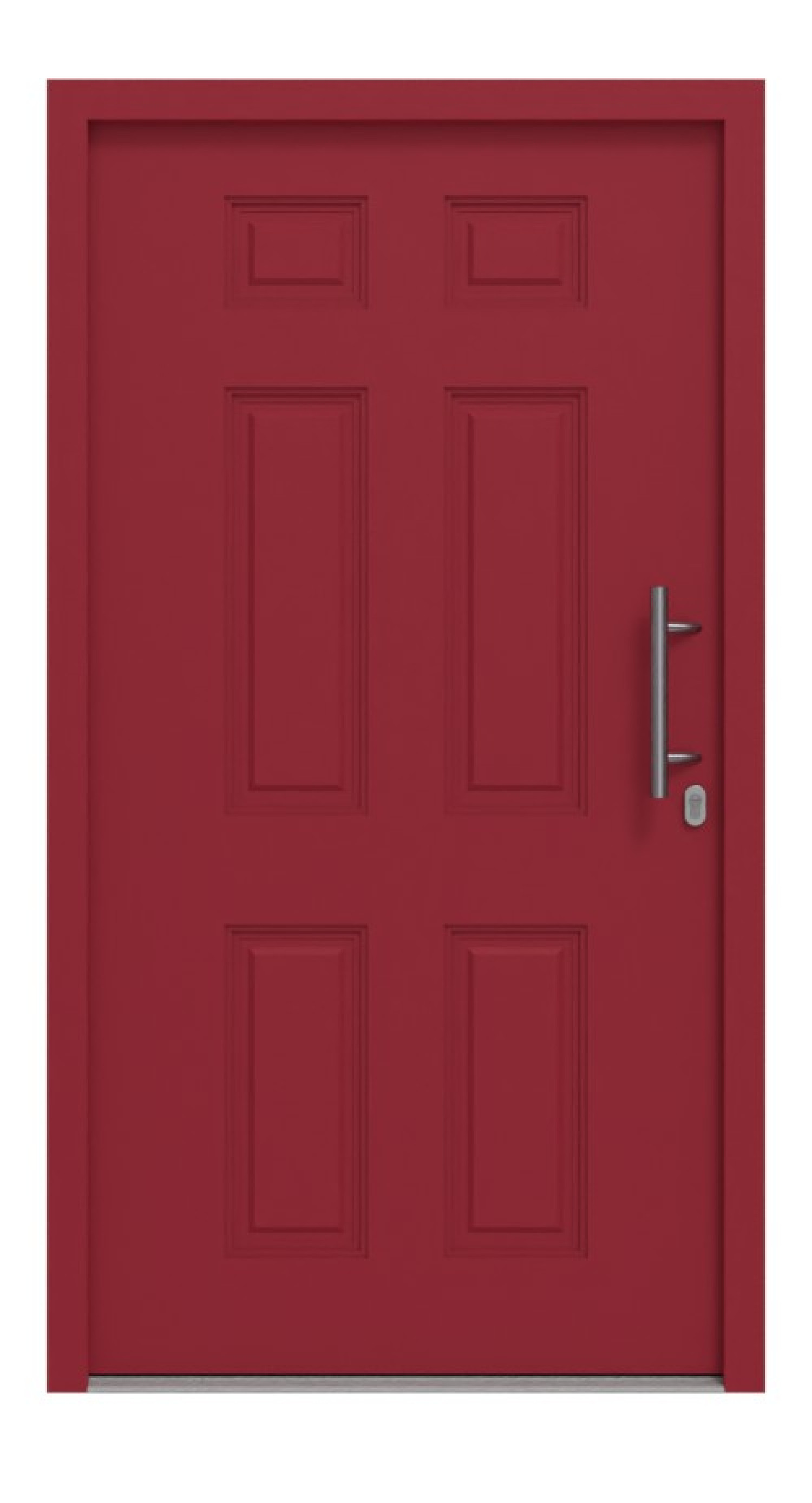 Hörmann Haustür Thermo46 100 RAL 3003-RAL 3003 Frontansicht außen