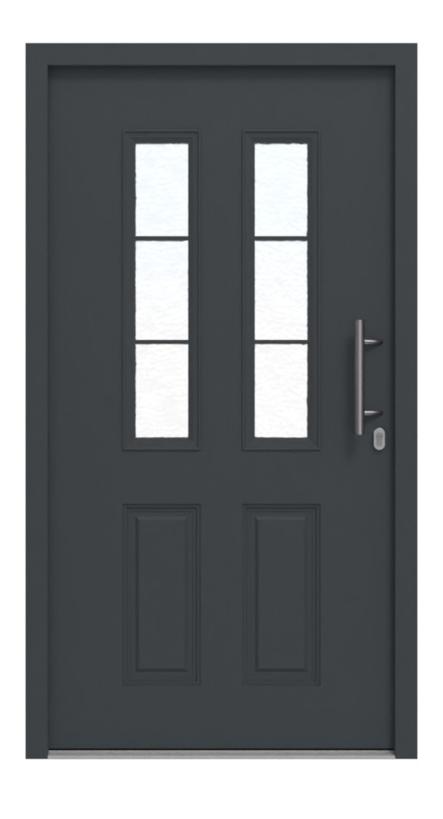 Hörmann Haustür Thermo46 400 RAL 7016-RAL 7016 Frontansicht außen