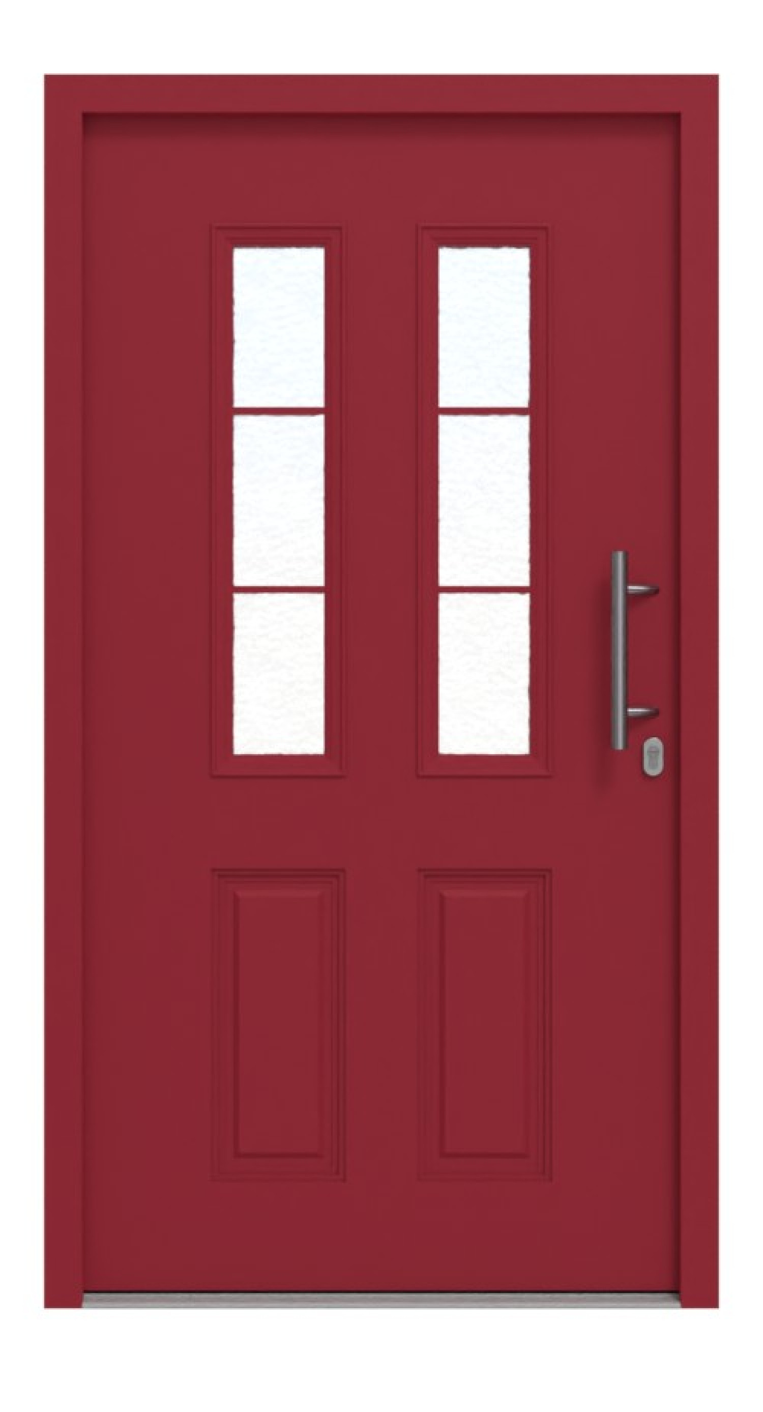 Hörmann Haustür Thermo46 400 RAL 3003-RAL 3003 Frontansicht außen