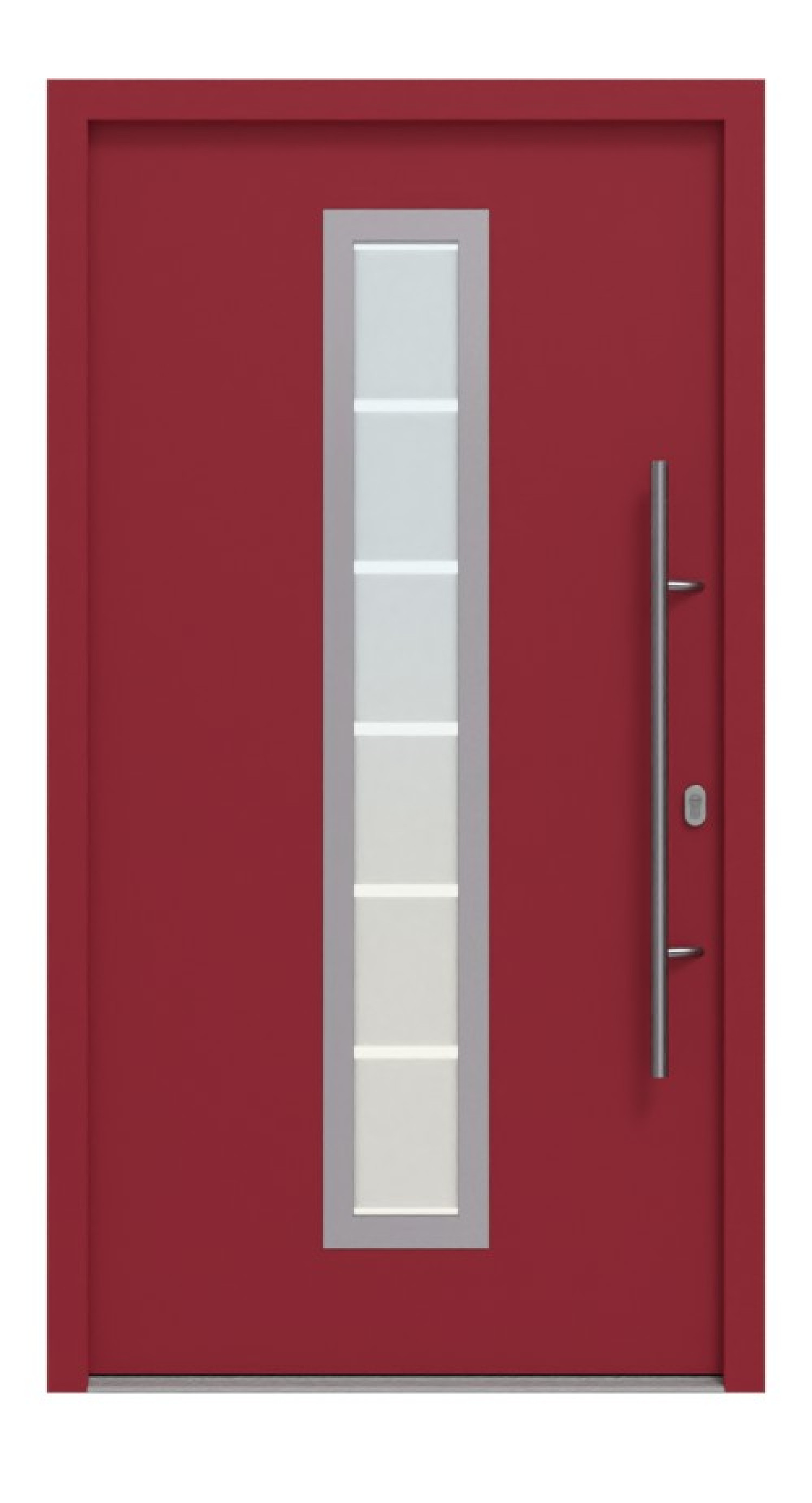Hörmann Haustür Thermo46 700 RAL 3003-RAL 3003 Frontansicht außen