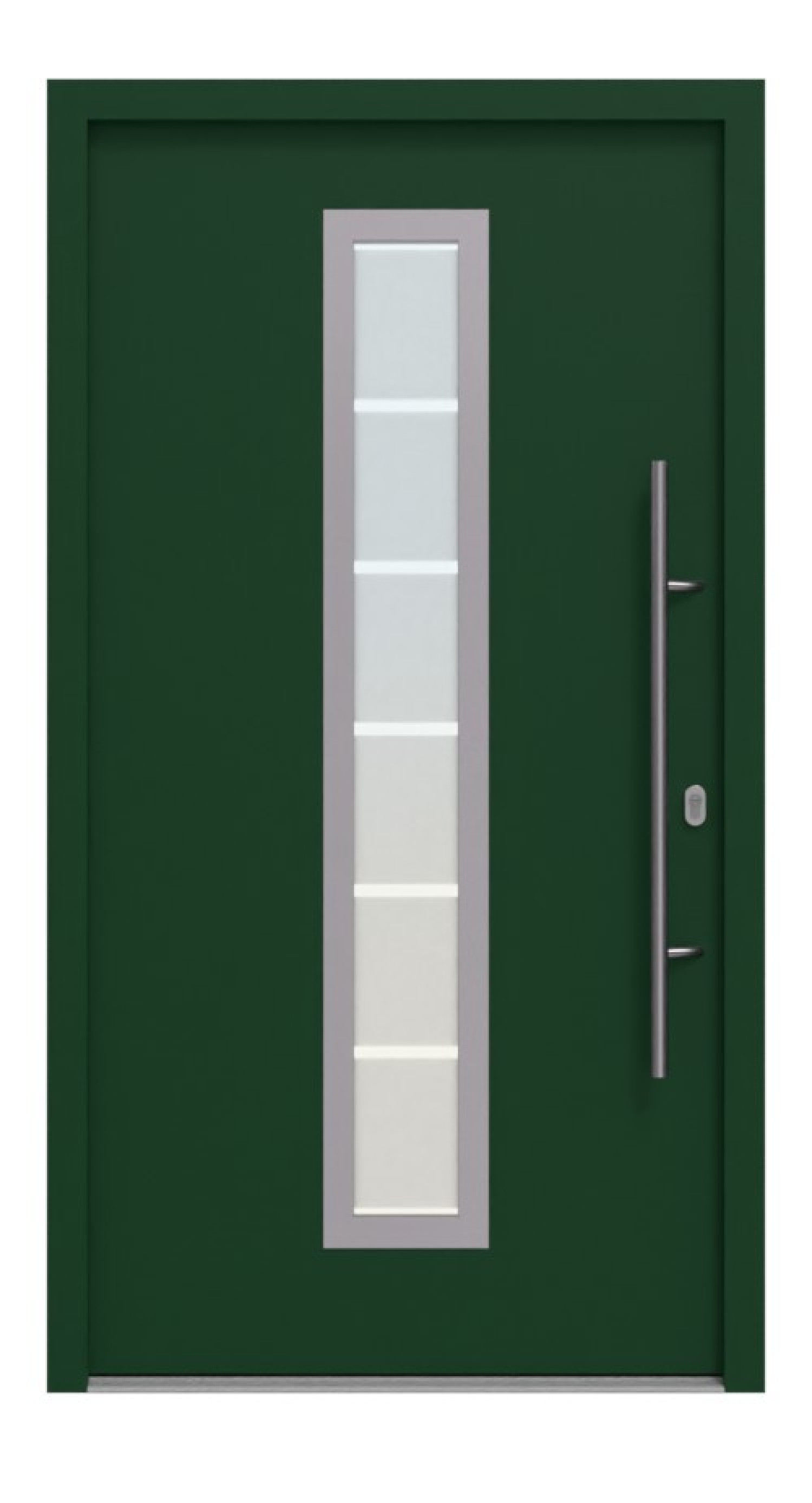 Hörmann Haustür Thermo46 700 RAL 6005-RAL 6005 Frontansicht außen
