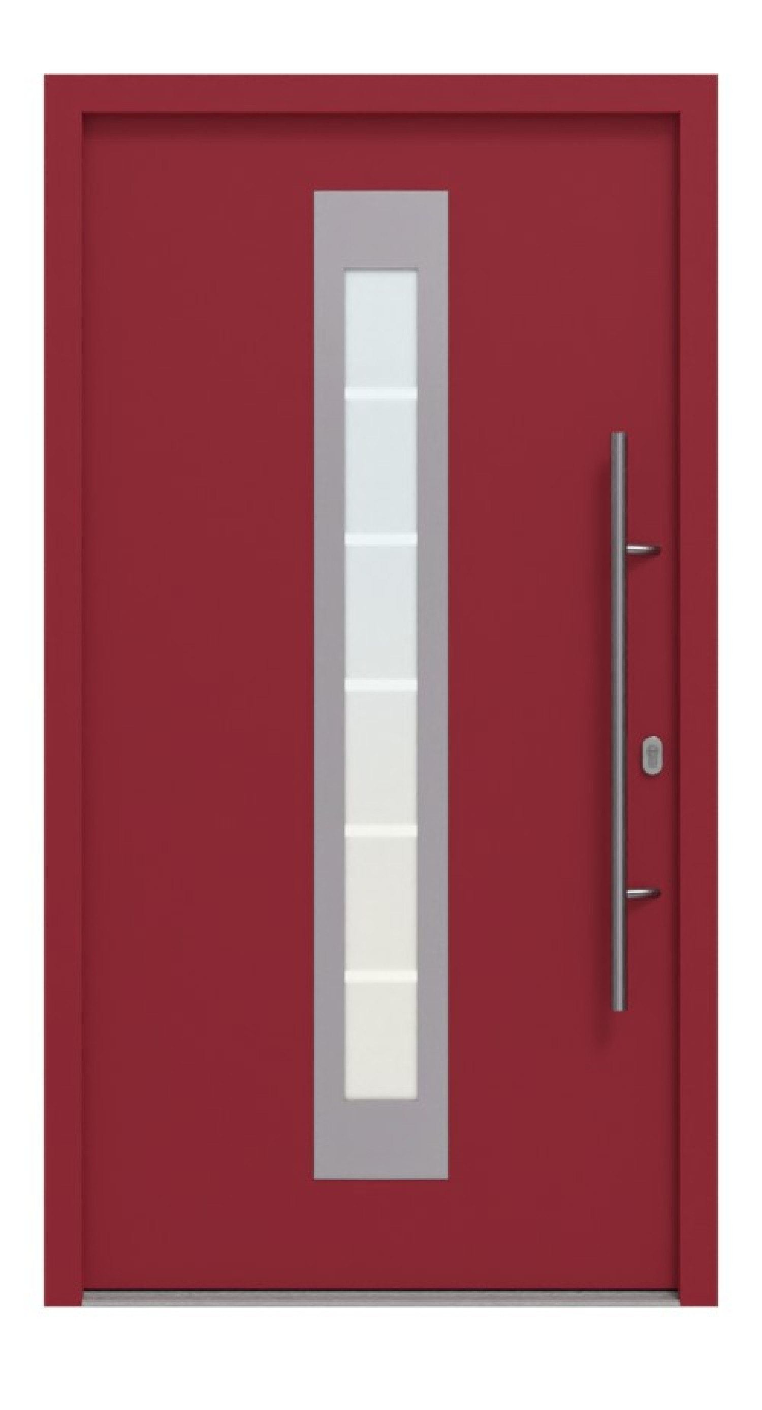 Hörmann Haustür Thermo46 750 RAL 3003-RAL 3003 Frontansicht außen