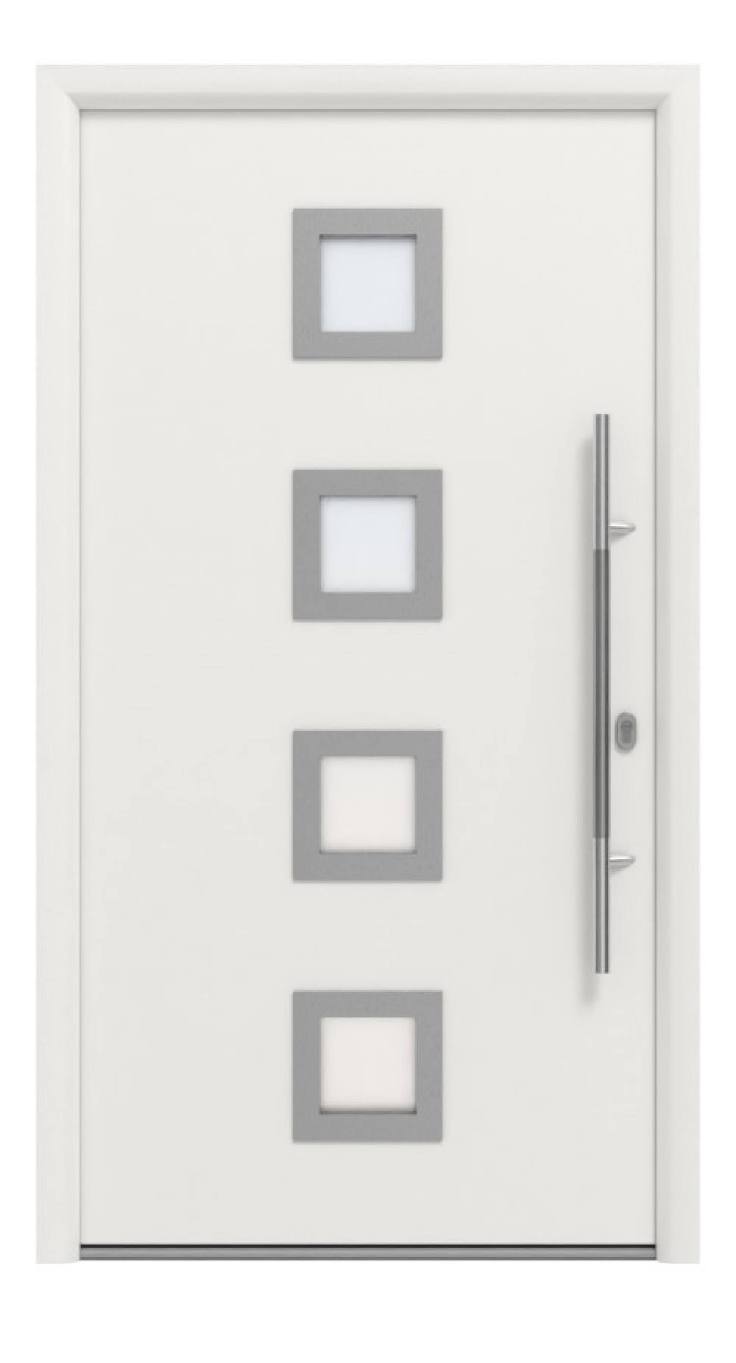 Hörmann Haustür Thermo65 800 RAL 9016-RAL 9016 Frontansicht außen