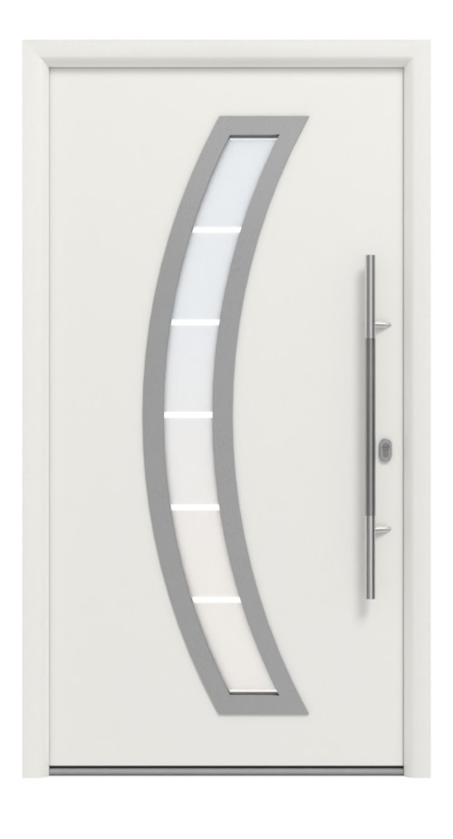 Hörmann Haustür Thermo65 850 RAL 9016-RAL 9016 Frontansicht außen