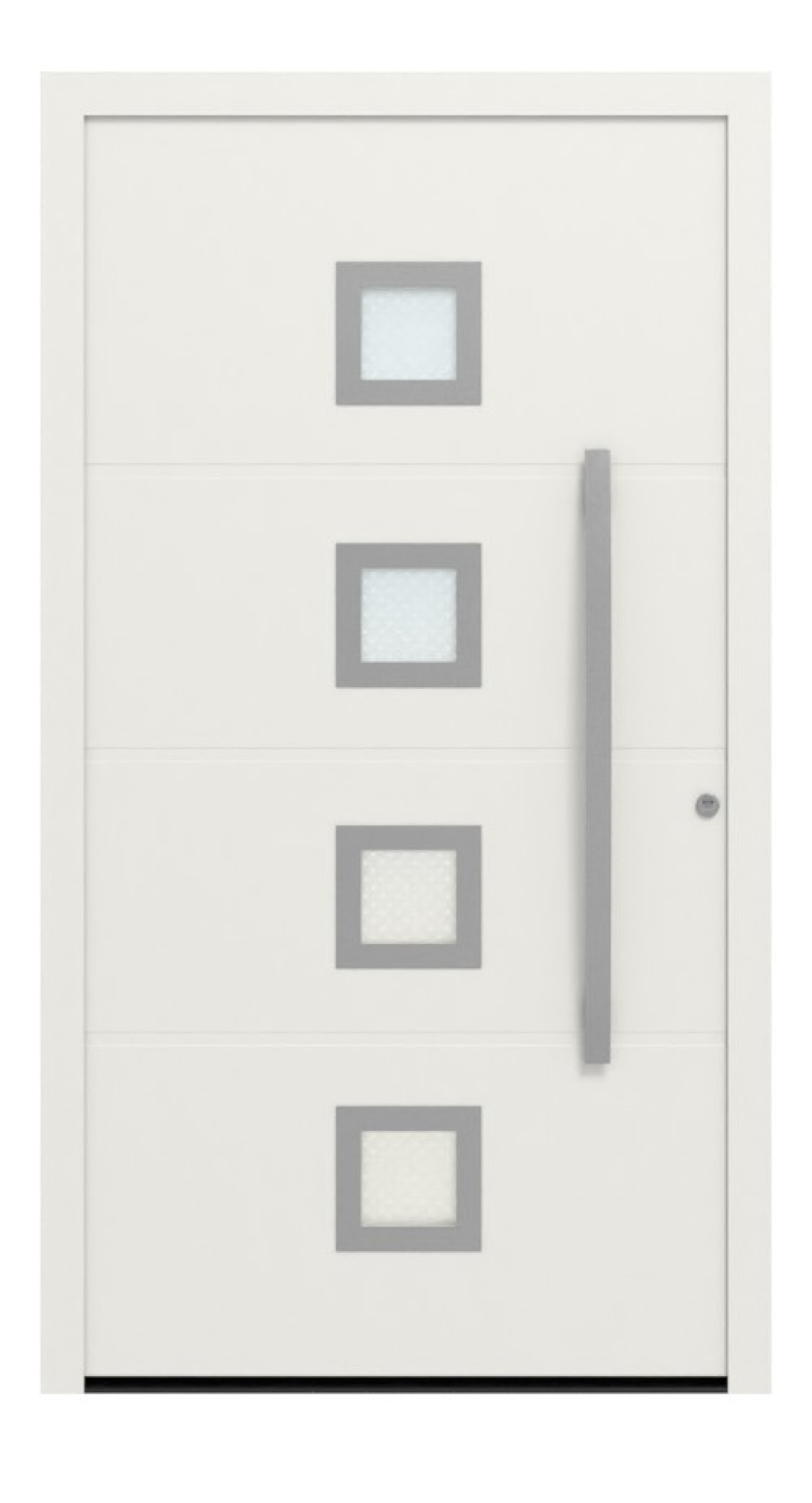 Hörmann Haustür ThermoSafe 173 RAL 9016-RAL 9016 Frontansicht außen