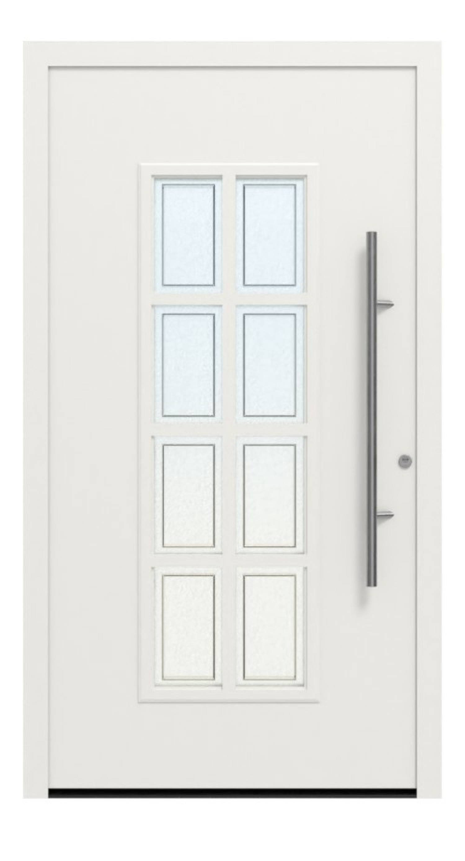 Hörmann Haustür ThermoSafe 445 RAL 9016-RAL 9016 Frontansicht außen