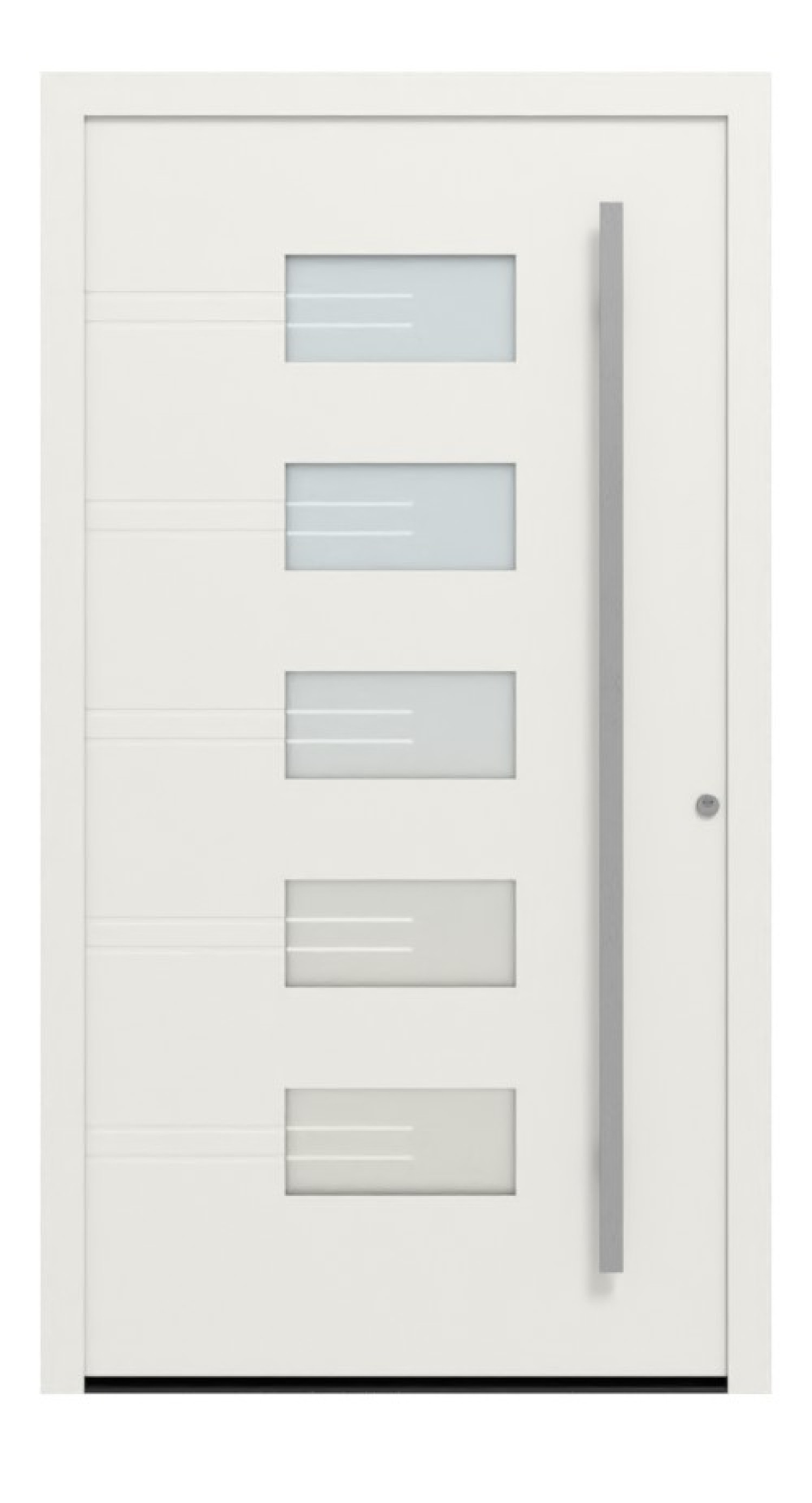 Hörmann Haustür ThermoSafe 757 RAL 9016-RAL 9016 Frontansicht außen