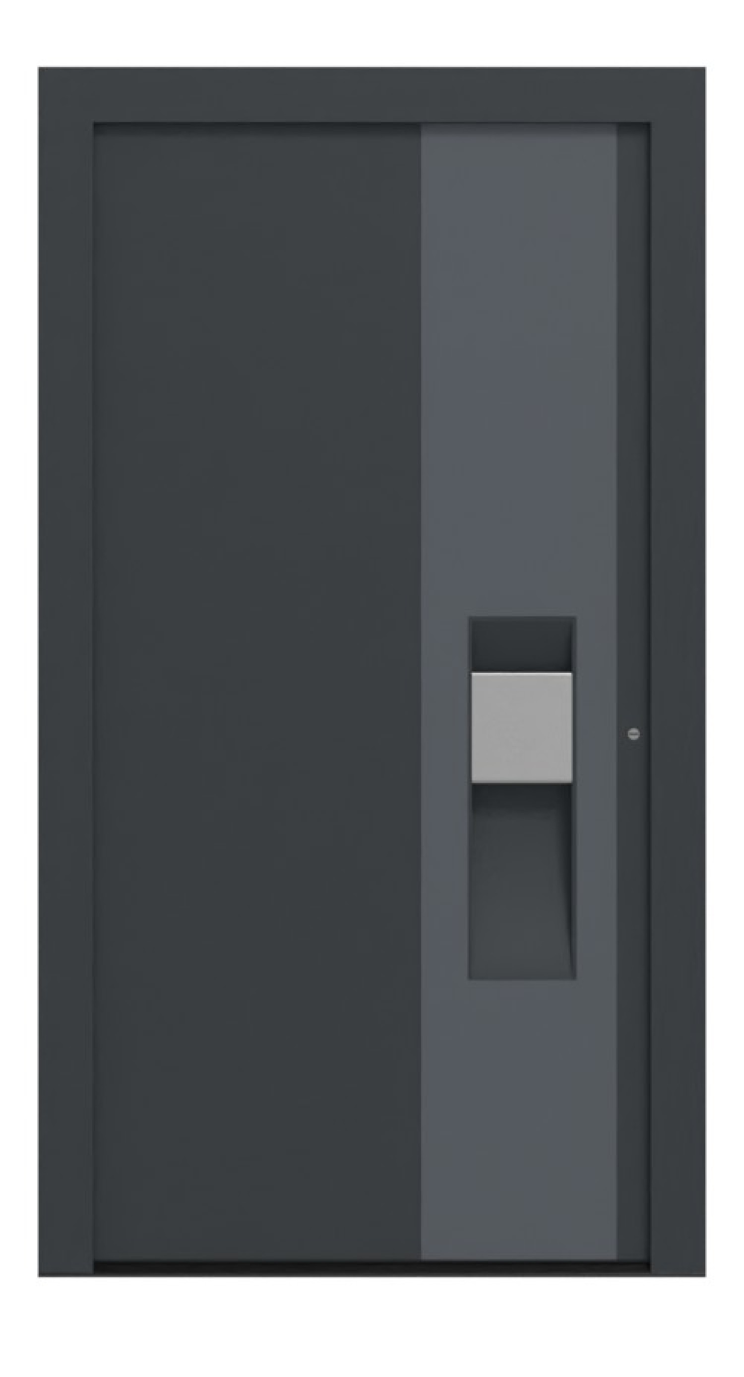 Hörmann Haustür ThermoCarbon 305 RAL 7016-RAL 7016 Frontansicht außen