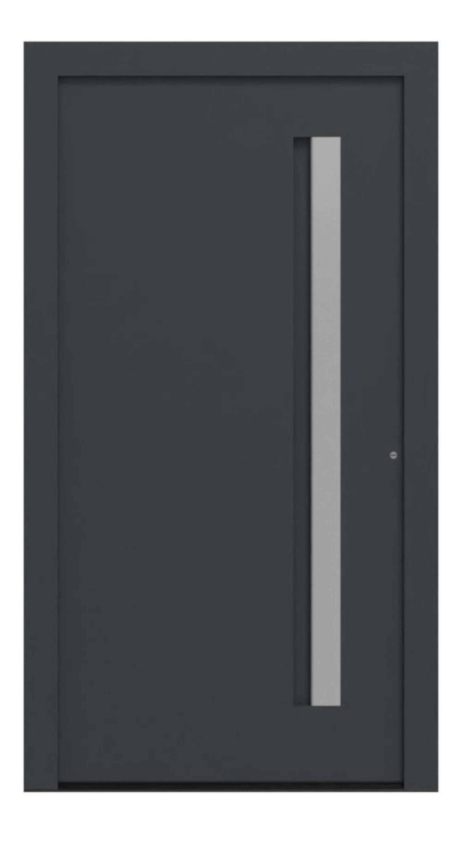 Hörmann Haustür ThermoCarbon 309 RAL 7016-RAL 9016 Frontansicht außen