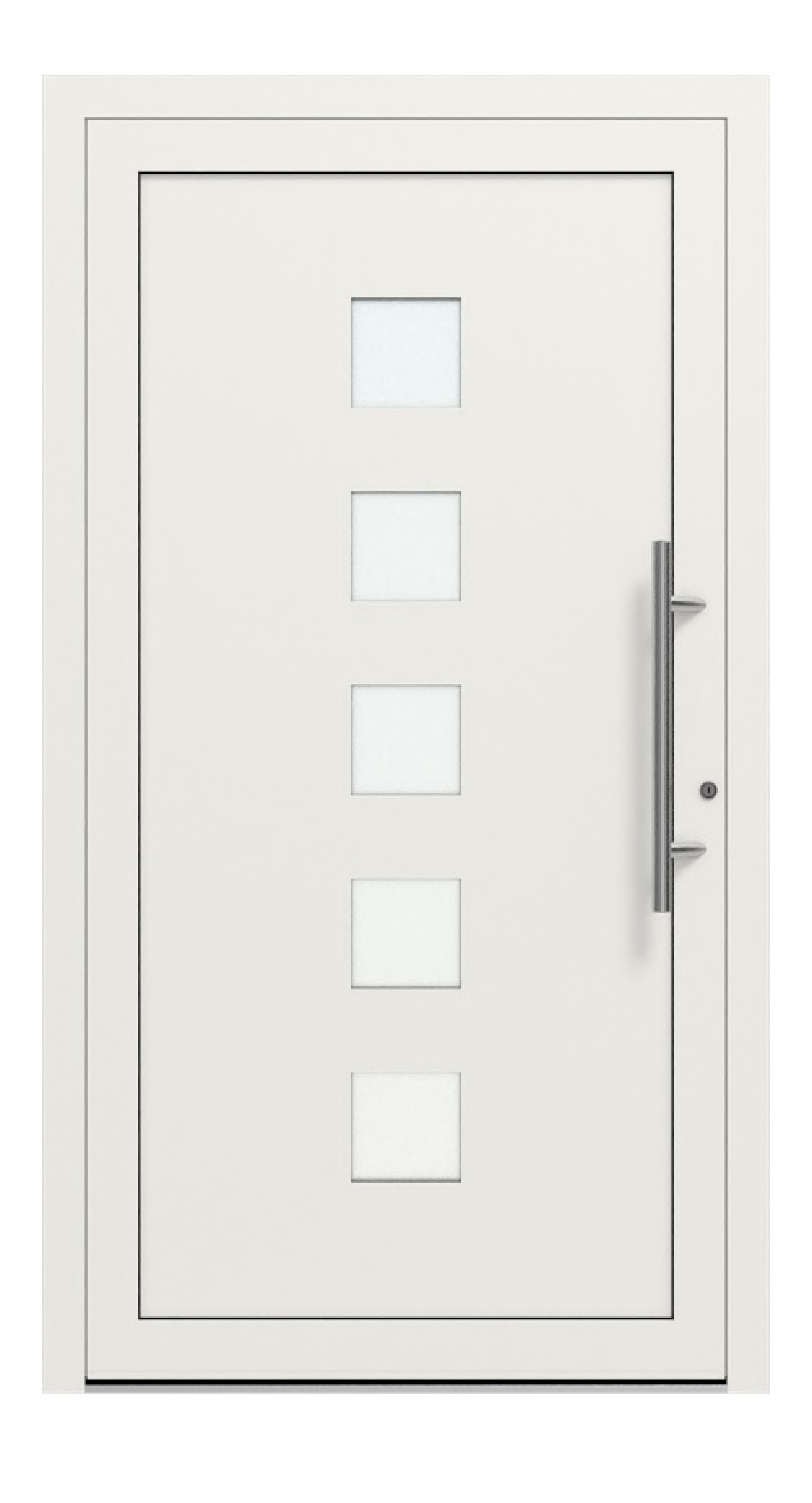 Weru Haustür SEDOR-home H13125-G RAL 9016-RAL 9016 Frontansicht außen