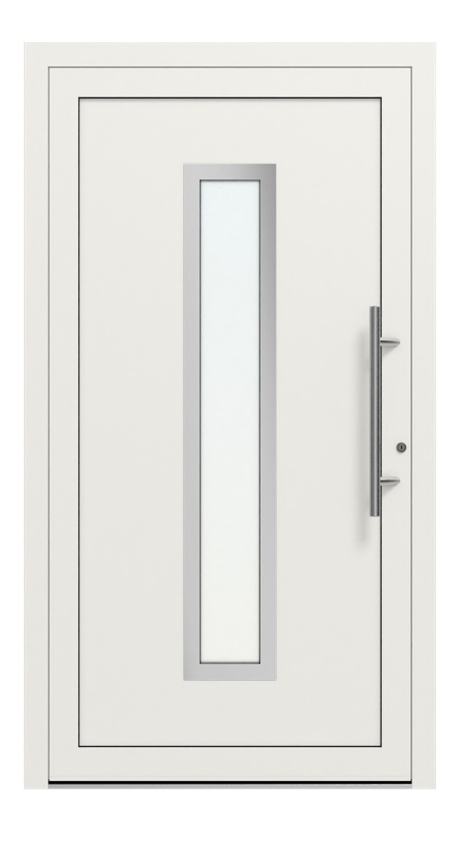Weru Haustür SEDOR-home H13150-G RAL 9016-RAL 9016 Frontansicht außen