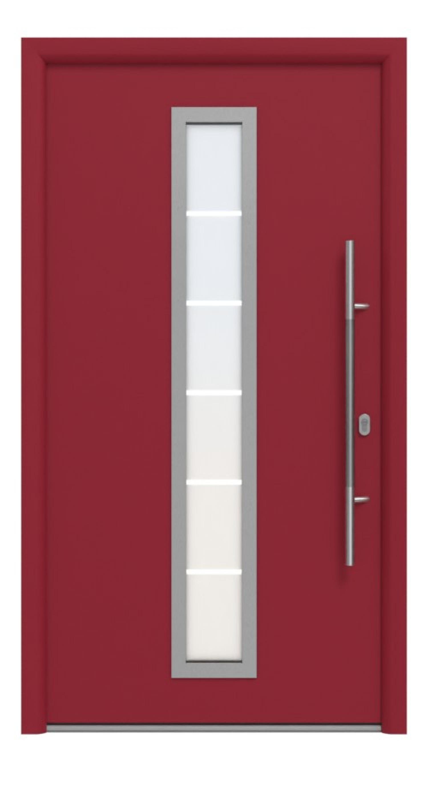 Hörmann Haustür Thermo65 700 RAL 3003-RAL 3003 Frontansicht außen