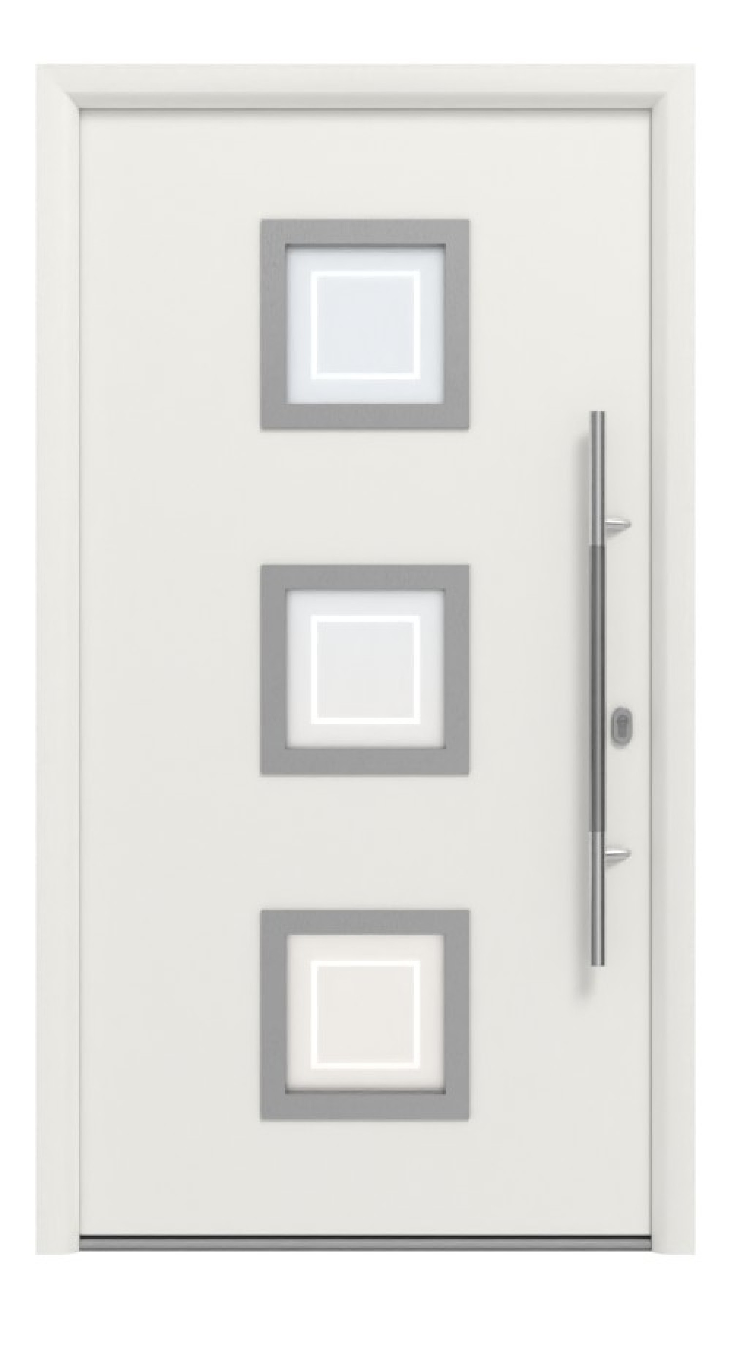 Hörmann Haustür Thermo65 810 RAL 9016-RAL 9016 Frontansicht außen