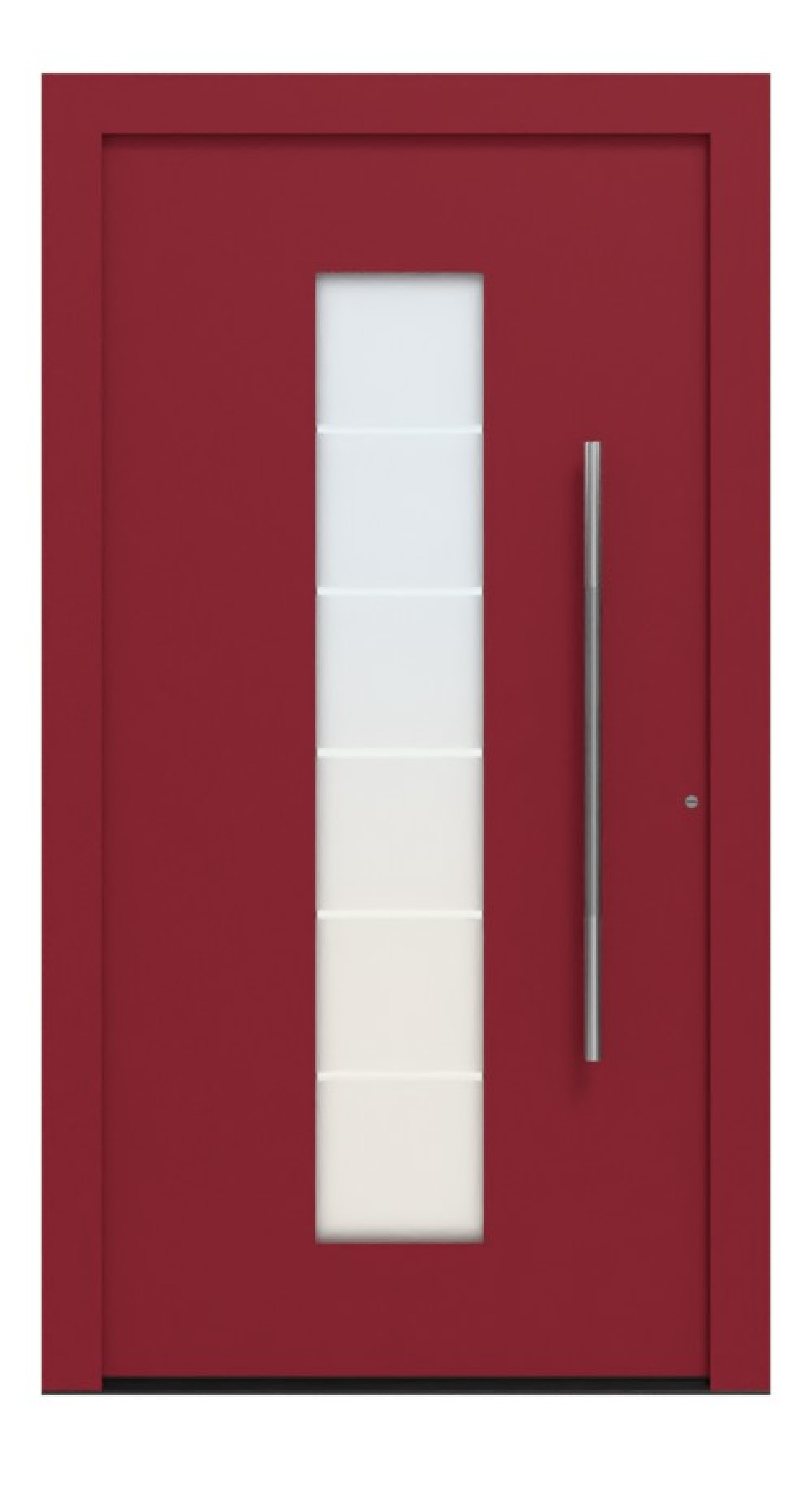 Hörmann Haustür ThermoCarbon 504 RAL 3003-RAL 9016 Frontansicht außen