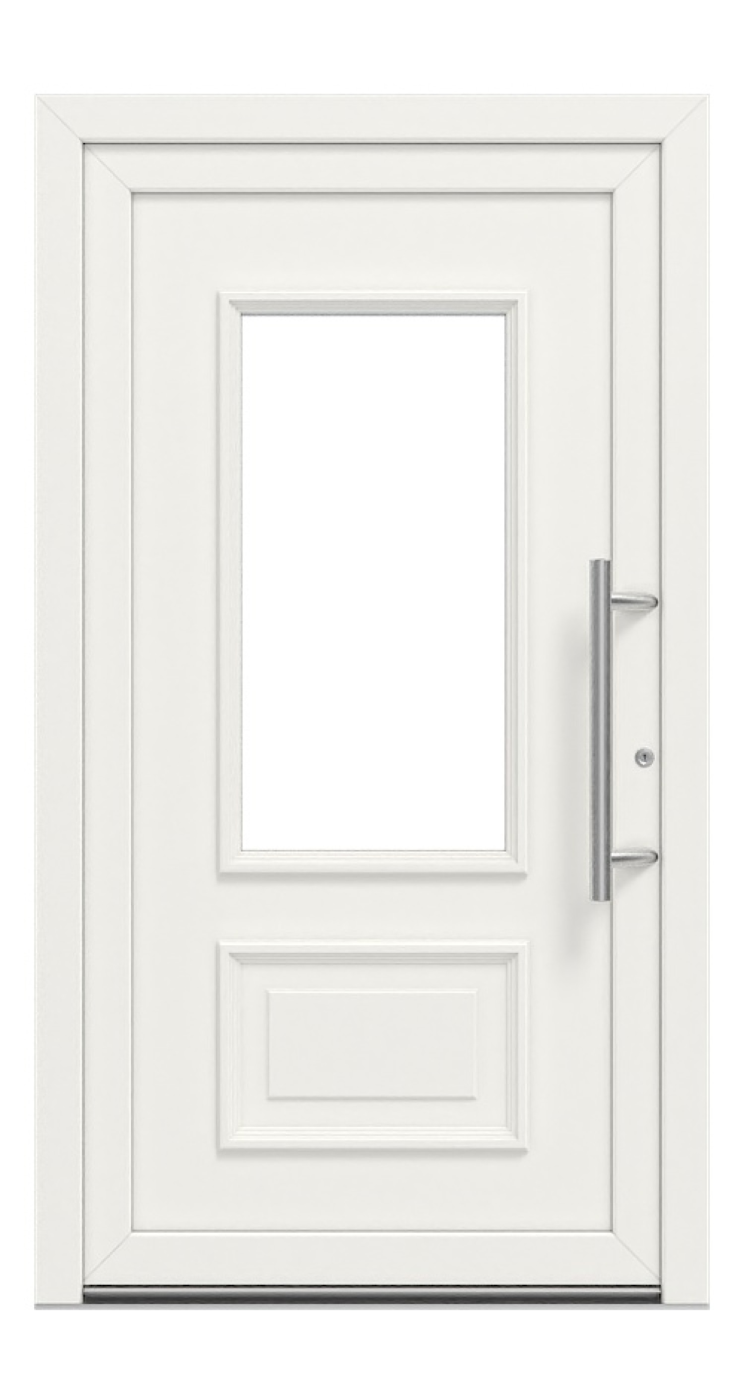 Höning Haustür Edition 2019 Gerhard RAL 9016-RAL 9016 Frontansicht außen