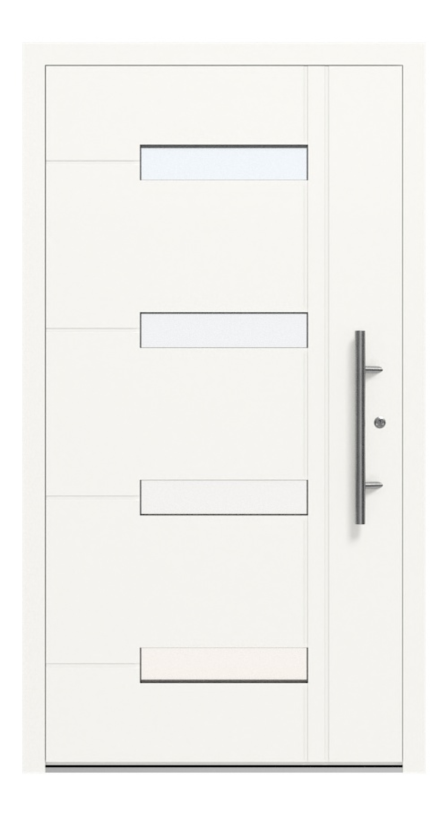 Splendoor Haustür COMFORT C1010 RAL 9016-RAL 9016 Frontansicht außen