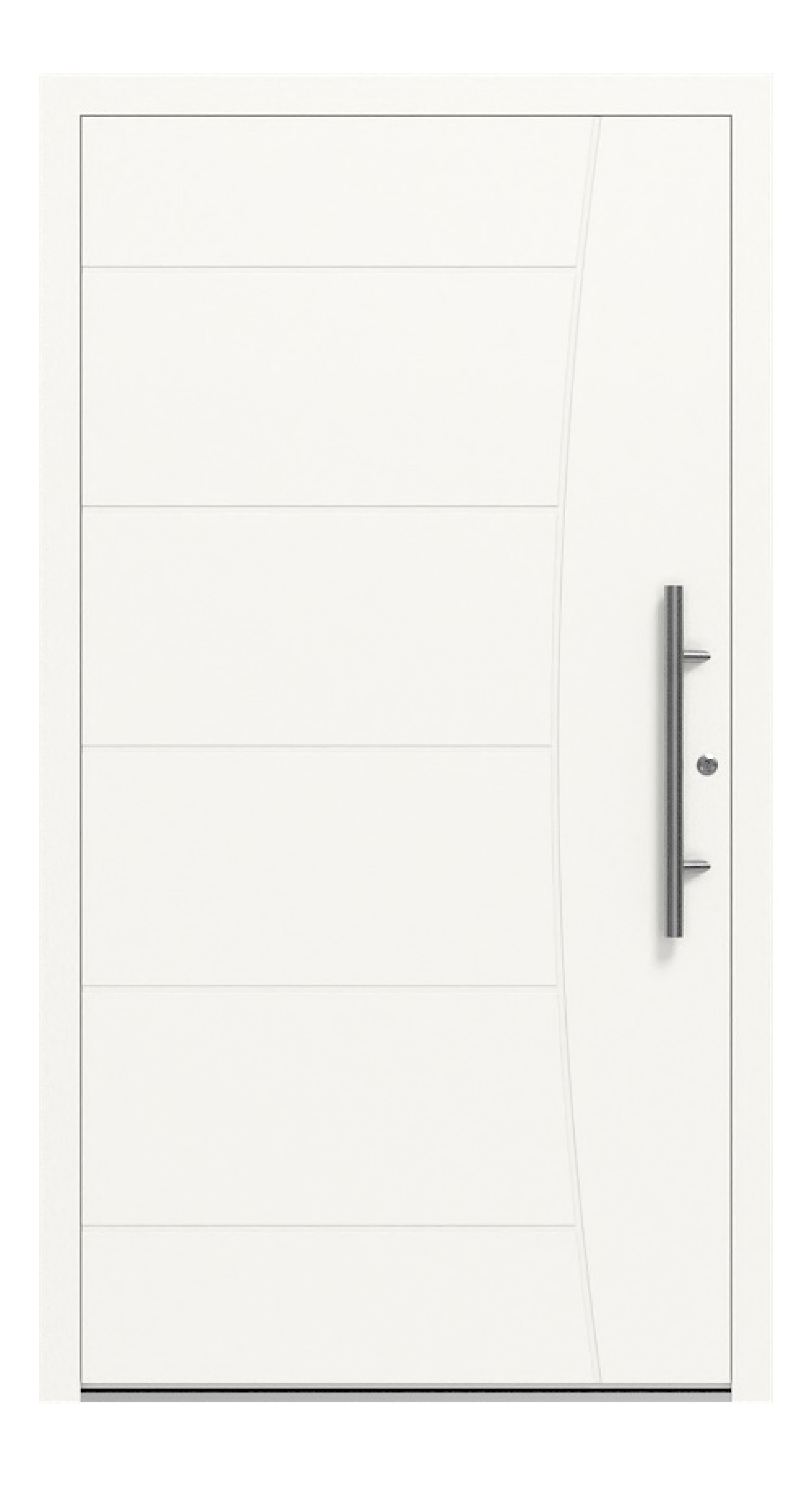 Splendoor Haustür SMART S1010 RAL 9016-RAL 9016 Frontansicht außen
