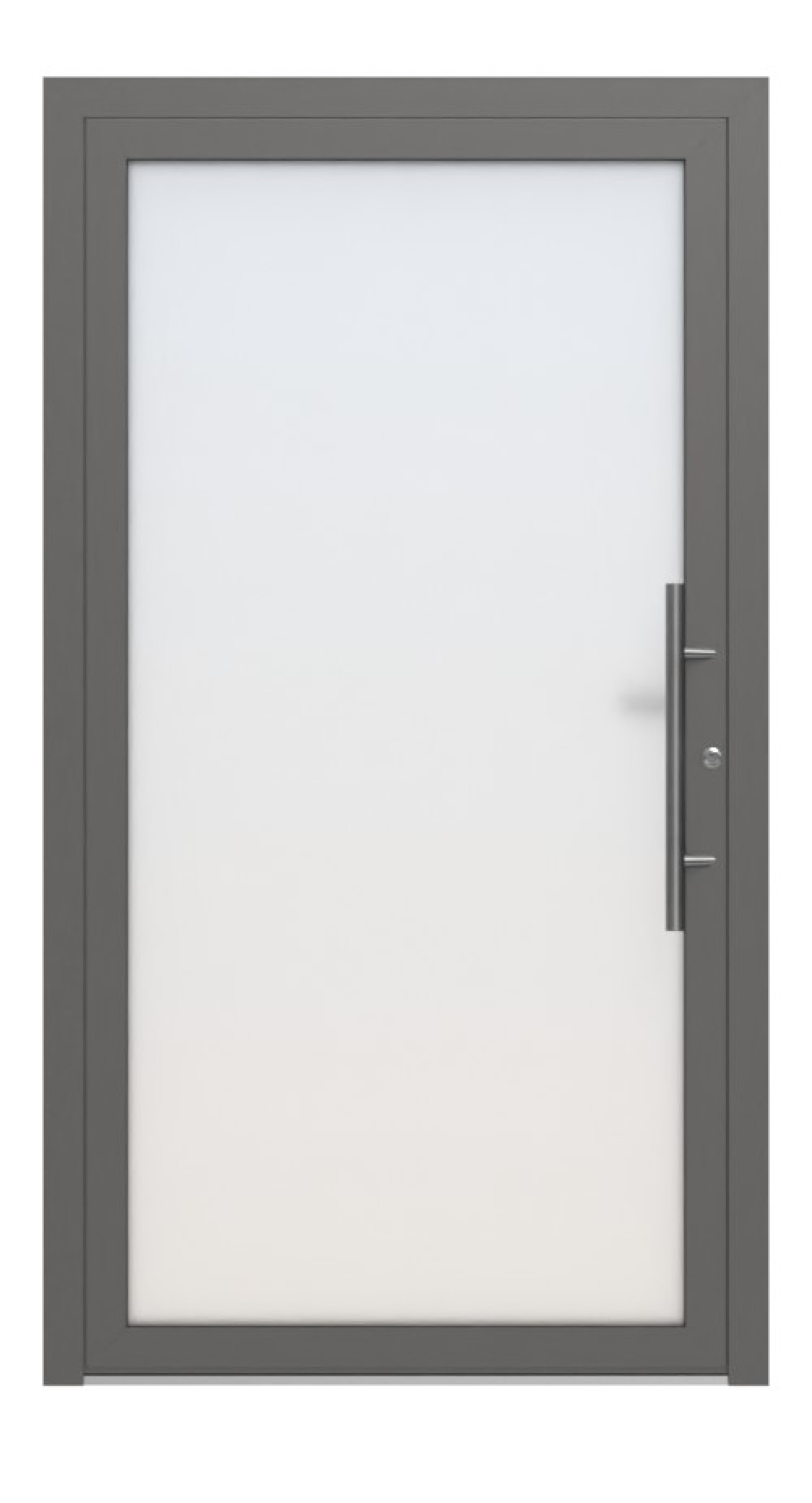 Splendoor Haustür LIGHT L1010 Anthrazitgrau metallic-Anthrazitgrau metallic Frontansicht außen