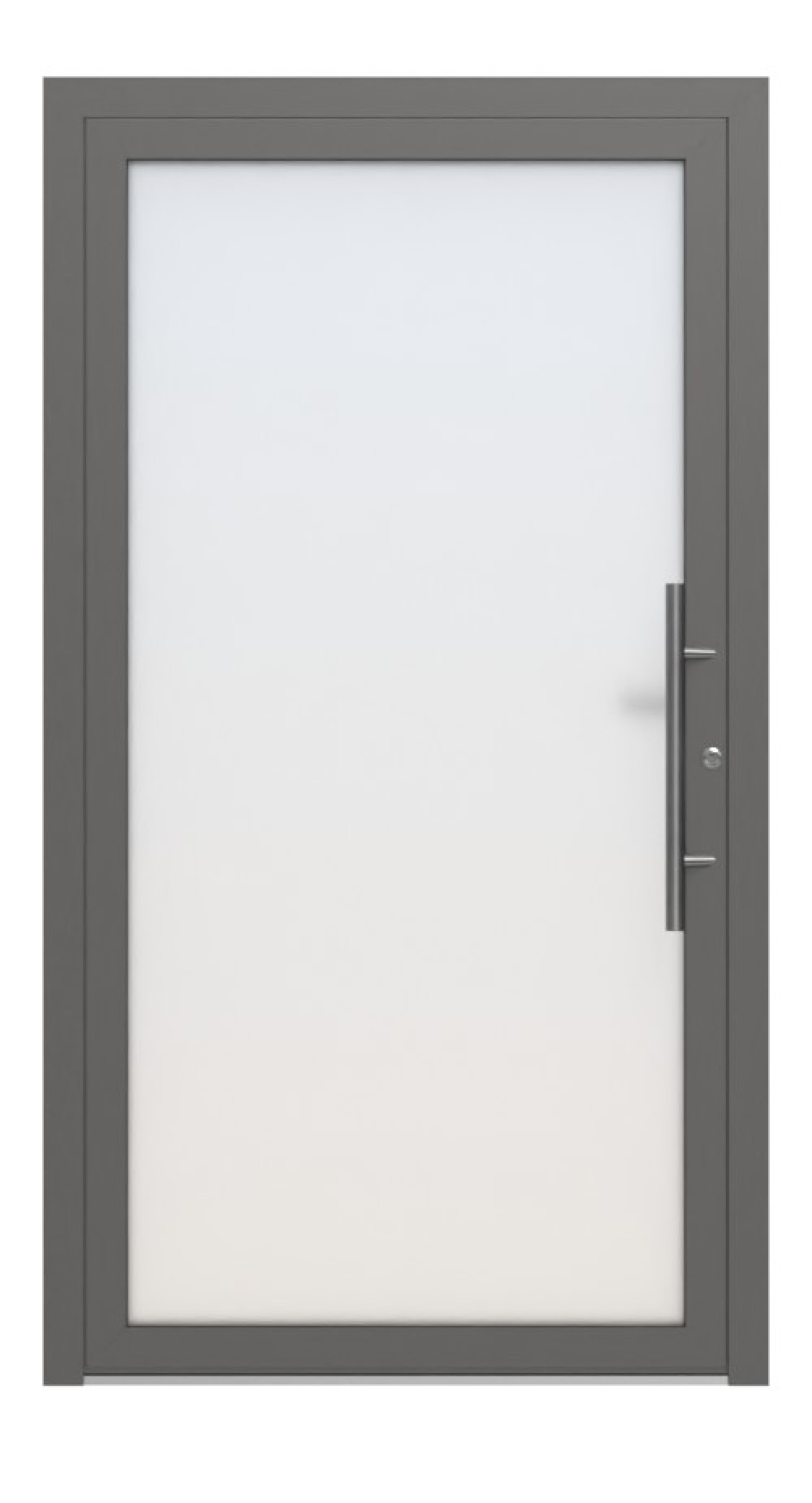 Splendoor Haustür LIGHT L1010 Anthrazitgrau metallic-RAL 9016 Frontansicht außen