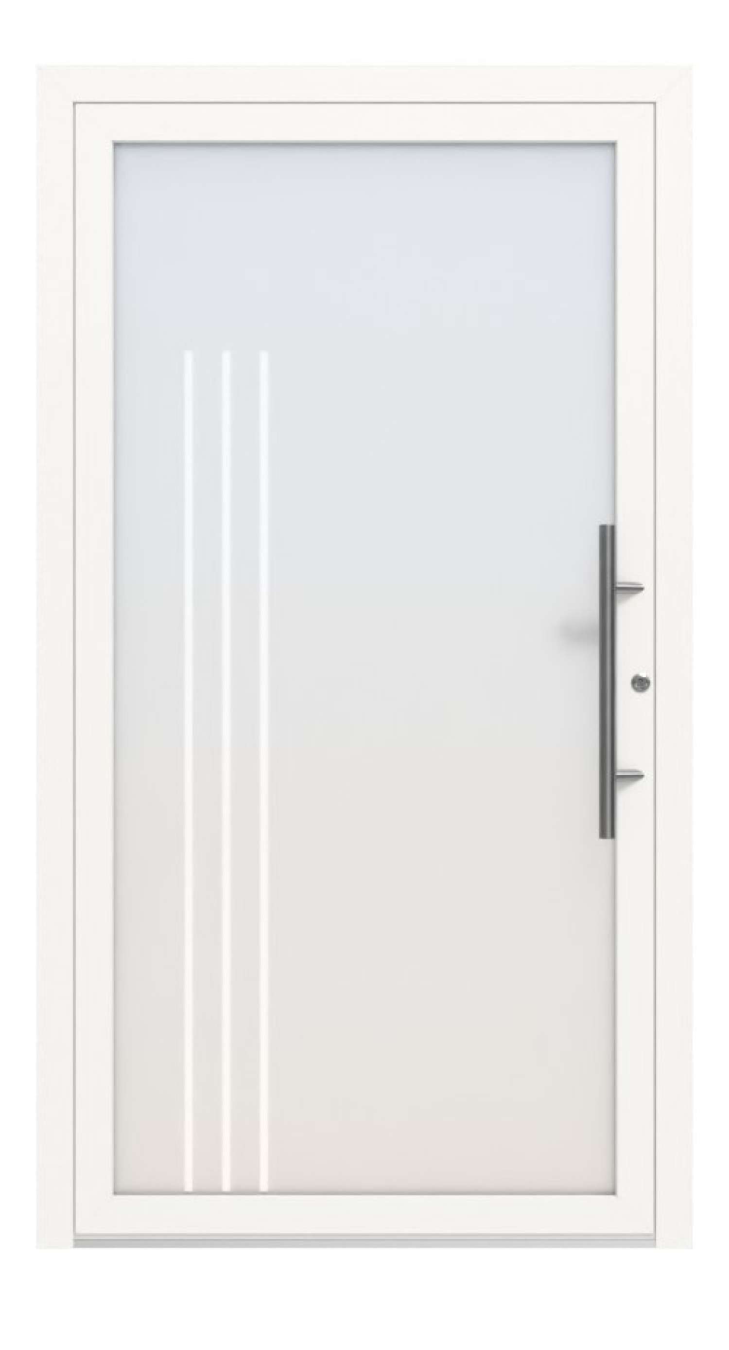 Splendoor Haustür LIGHT L1030 RAL 9016-RAL 9016 Frontansicht außen