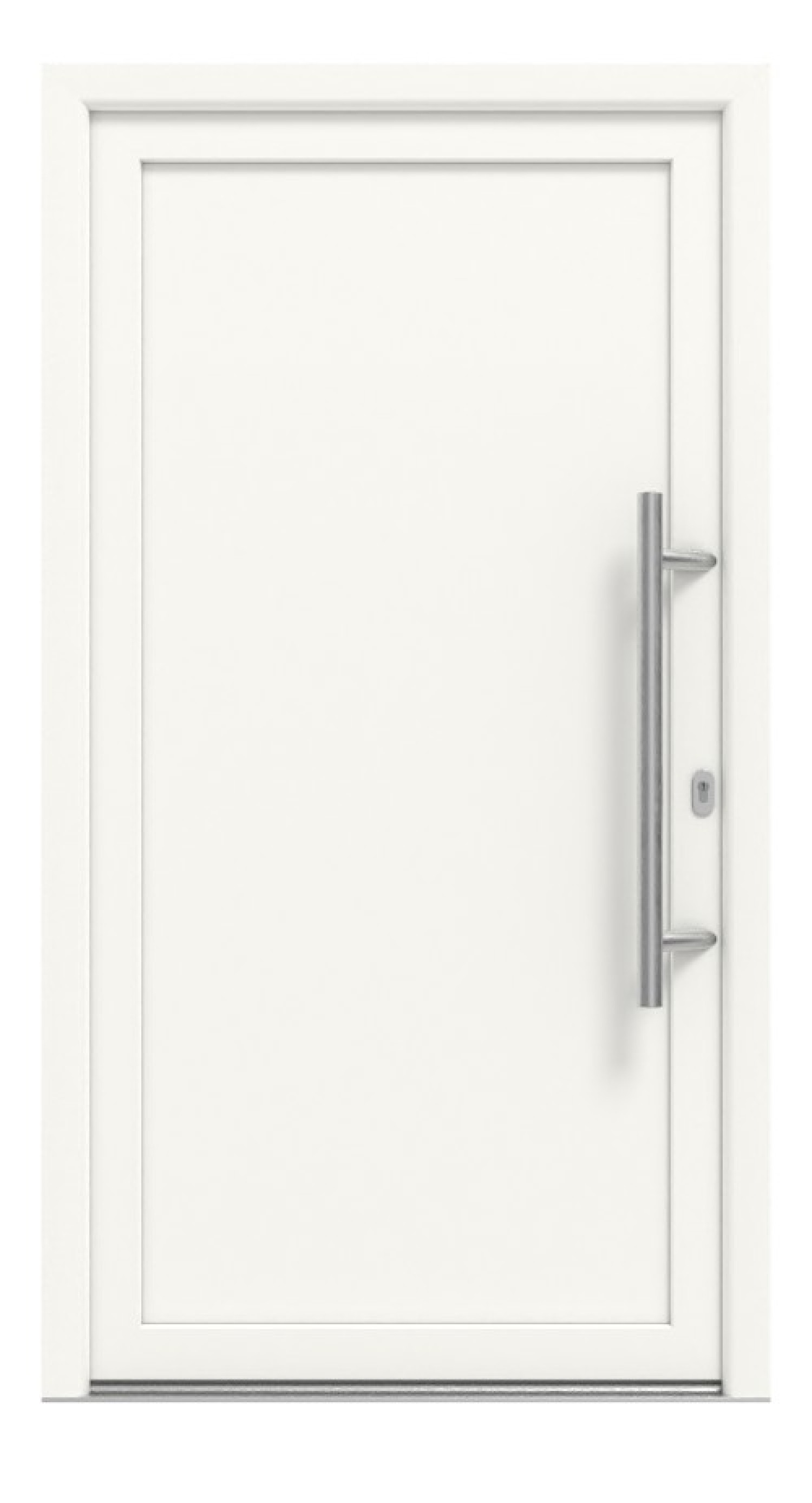 Meeth Haustür Signum PVC 01 RAL 9016-RAL 9016 Frontansicht außen