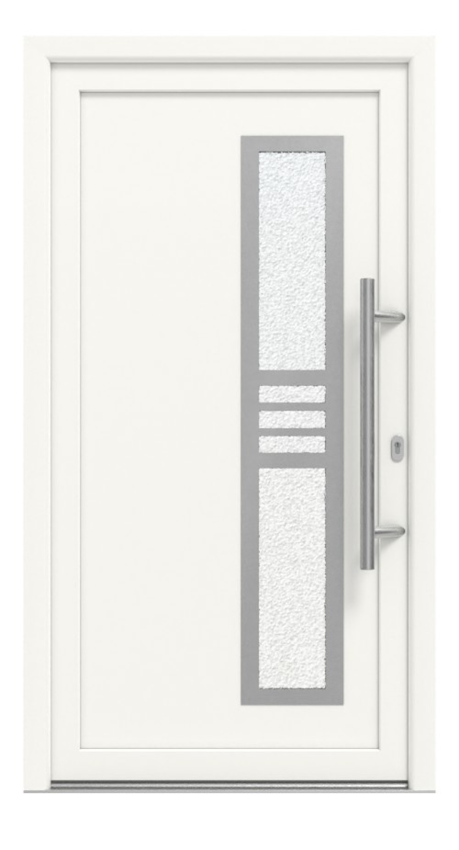 Meeth Haustür Signum PVC 53 RAL 9016-RAL 9016 Frontansicht außen