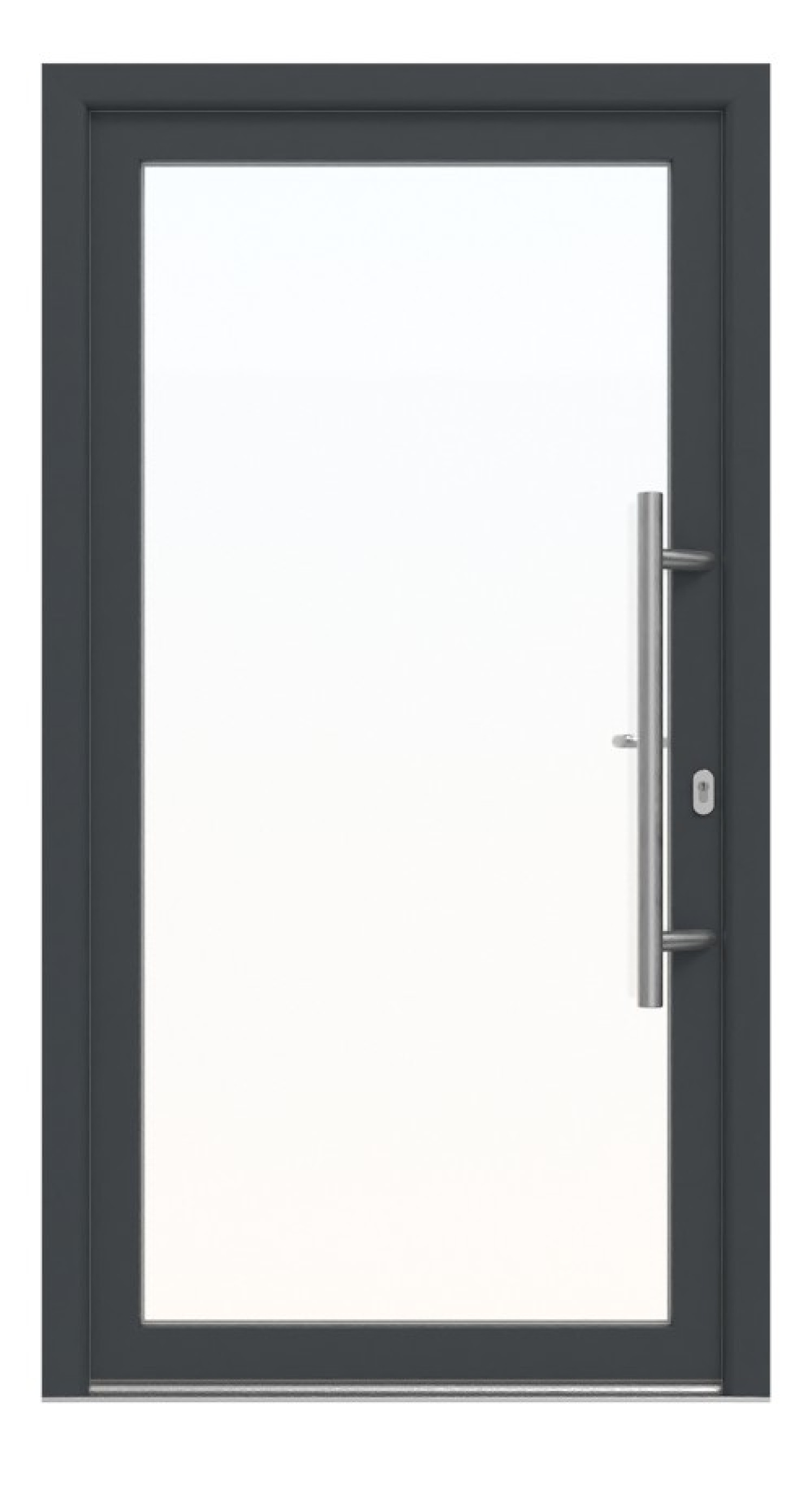 Meeth Haustür Signum PVC 60 RAL 7016-RAL 9016 Frontansicht außen