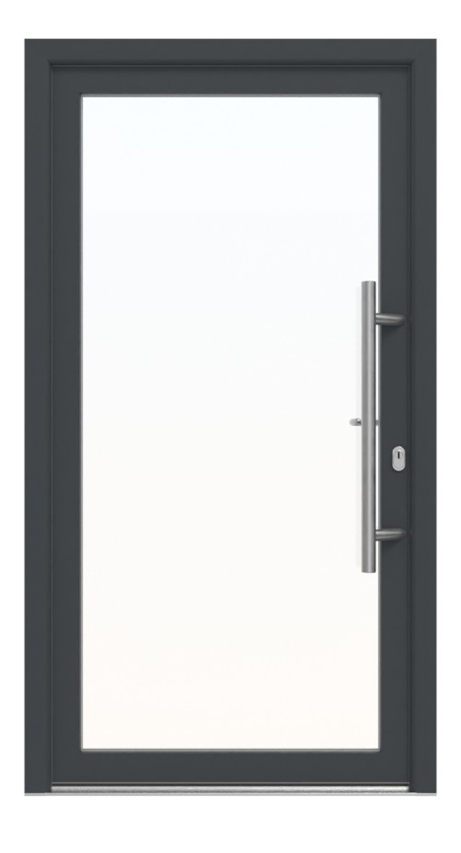 Meeth Haustür Signum Exklusiv PVC 60 RAL 7016-RAL 7016 Frontansicht außen