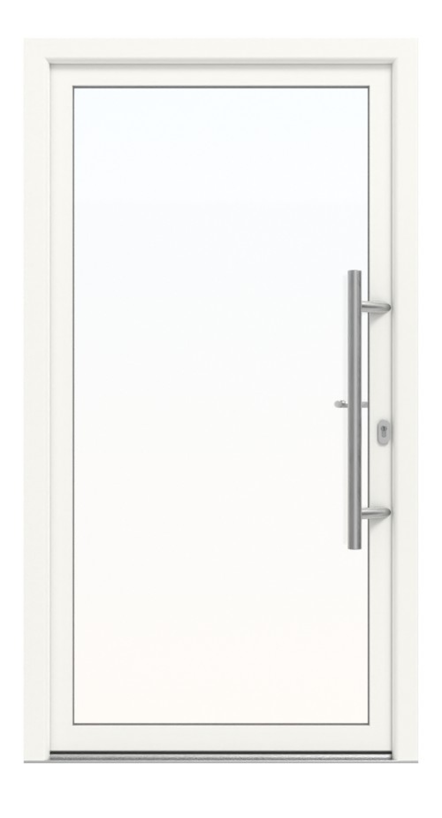 Meeth Haustür Signum Alu 60 RAL 9016-RAL 9016 Frontansicht außen
