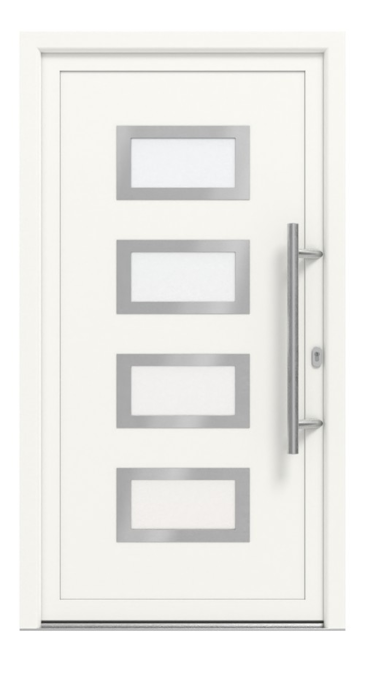 Meeth Haustür Signum Alu 92 RAL 9016-RAL 9016 Frontansicht außen